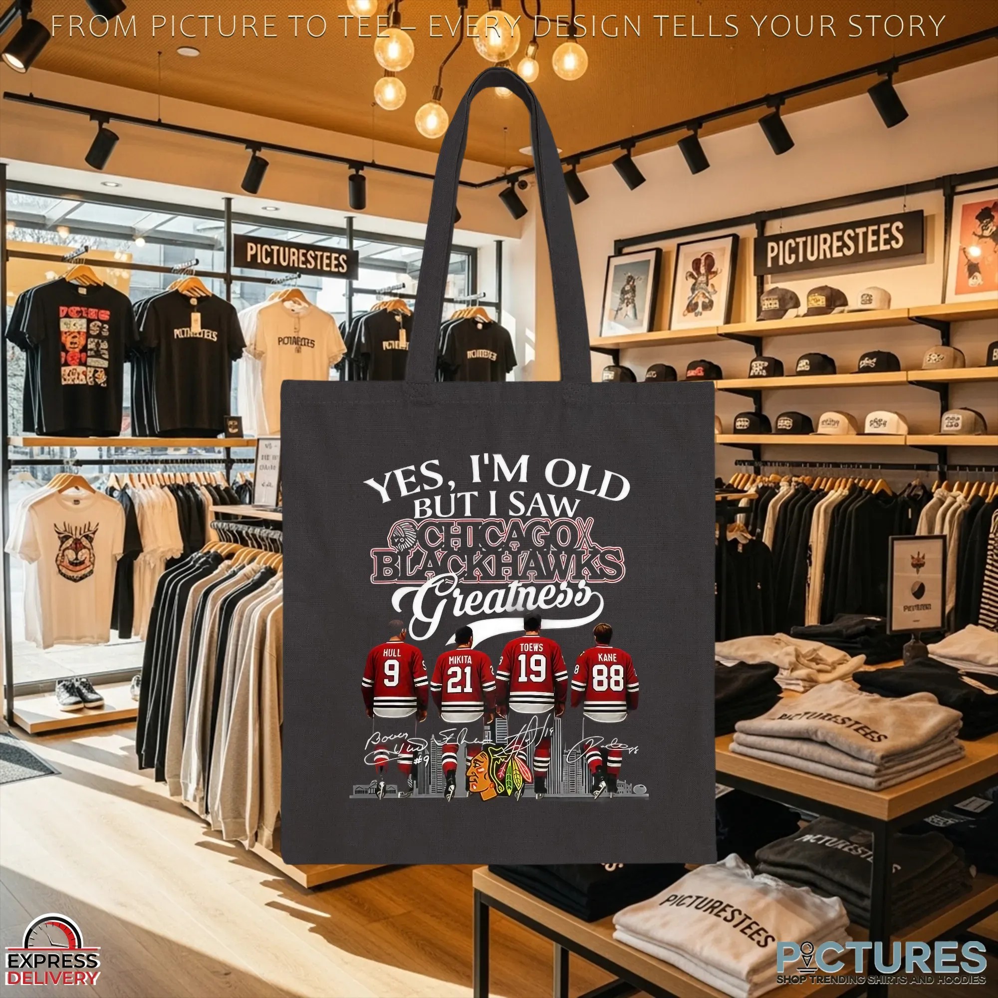 Yes I’m Old But I Saw Chicago Blackhawks Greatness Legends Signature Sport Fan Parody T Shirt