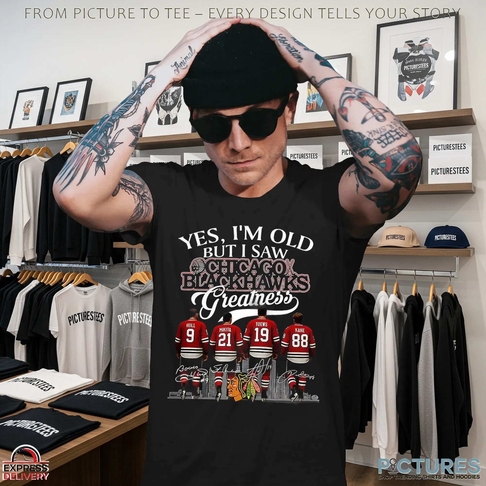 Yes I’m Old But I Saw Chicago Blackhawks Greatness Legends Signature Sport Fan Parody T Shirt