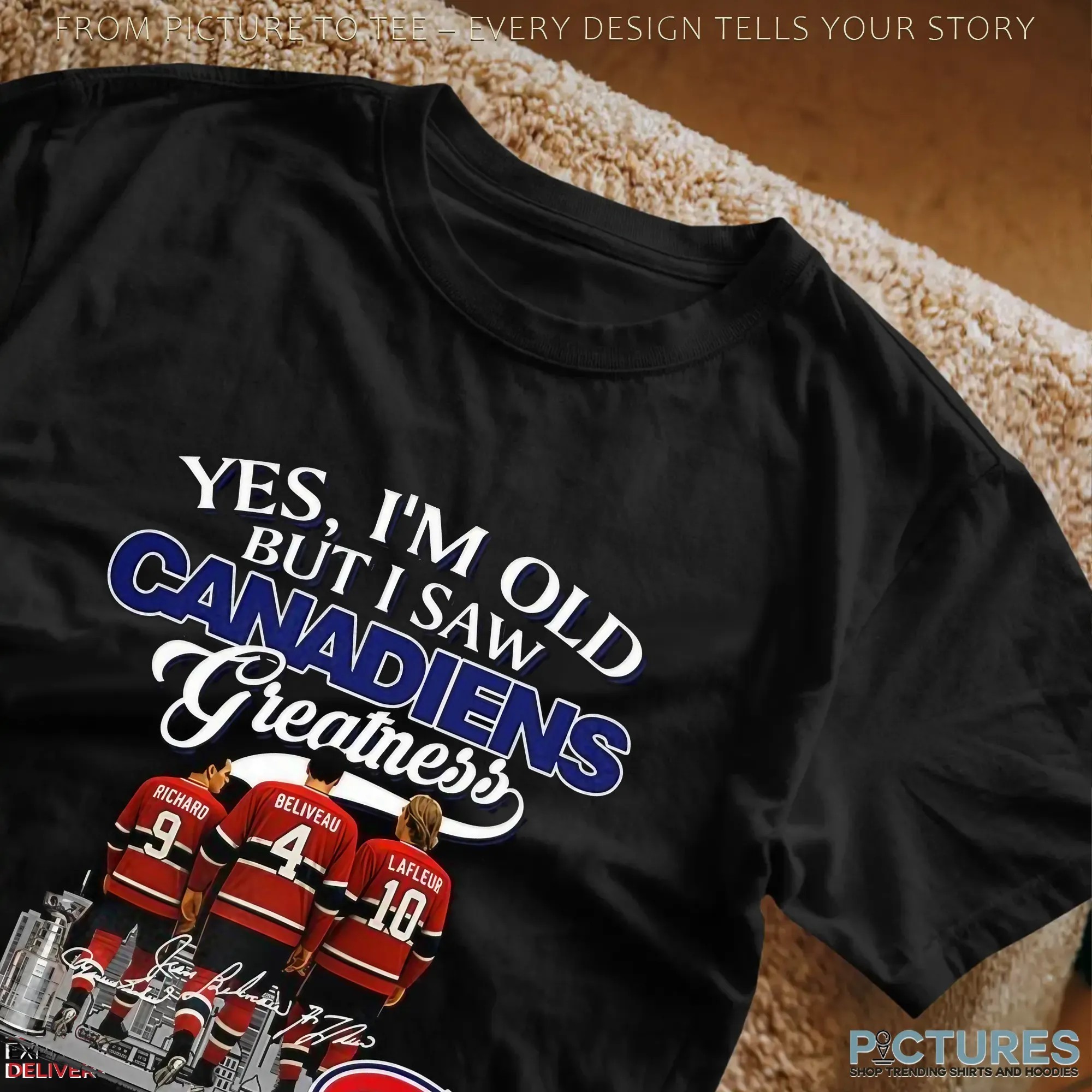 Yes I’m Old But I Saw Montreal Canadiens Legends City Skyline Signature Hockey Fan Parody T Shirt