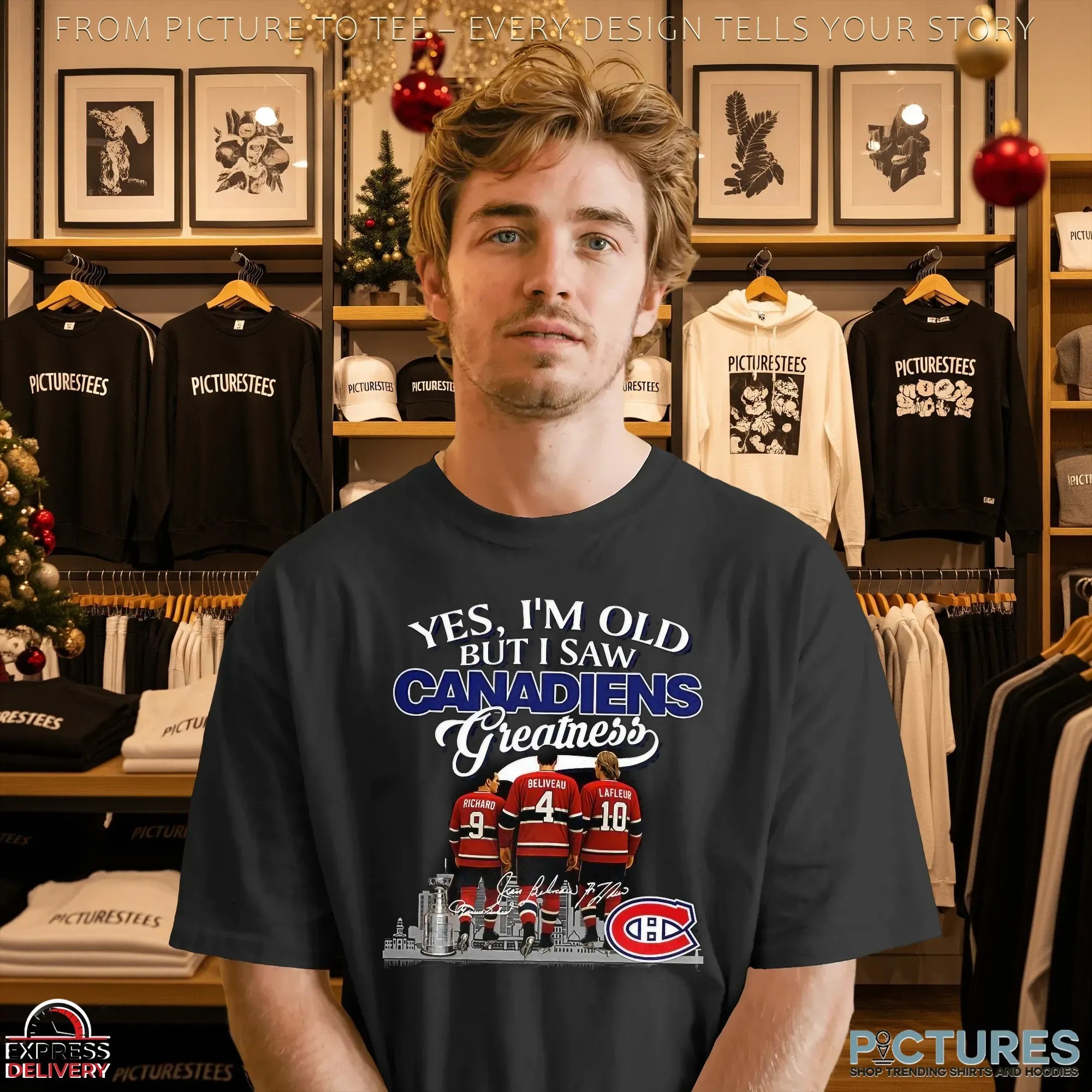 Yes I’m Old But I Saw Montreal Canadiens Legends City Skyline Signature Hockey Fan Parody T Shirt