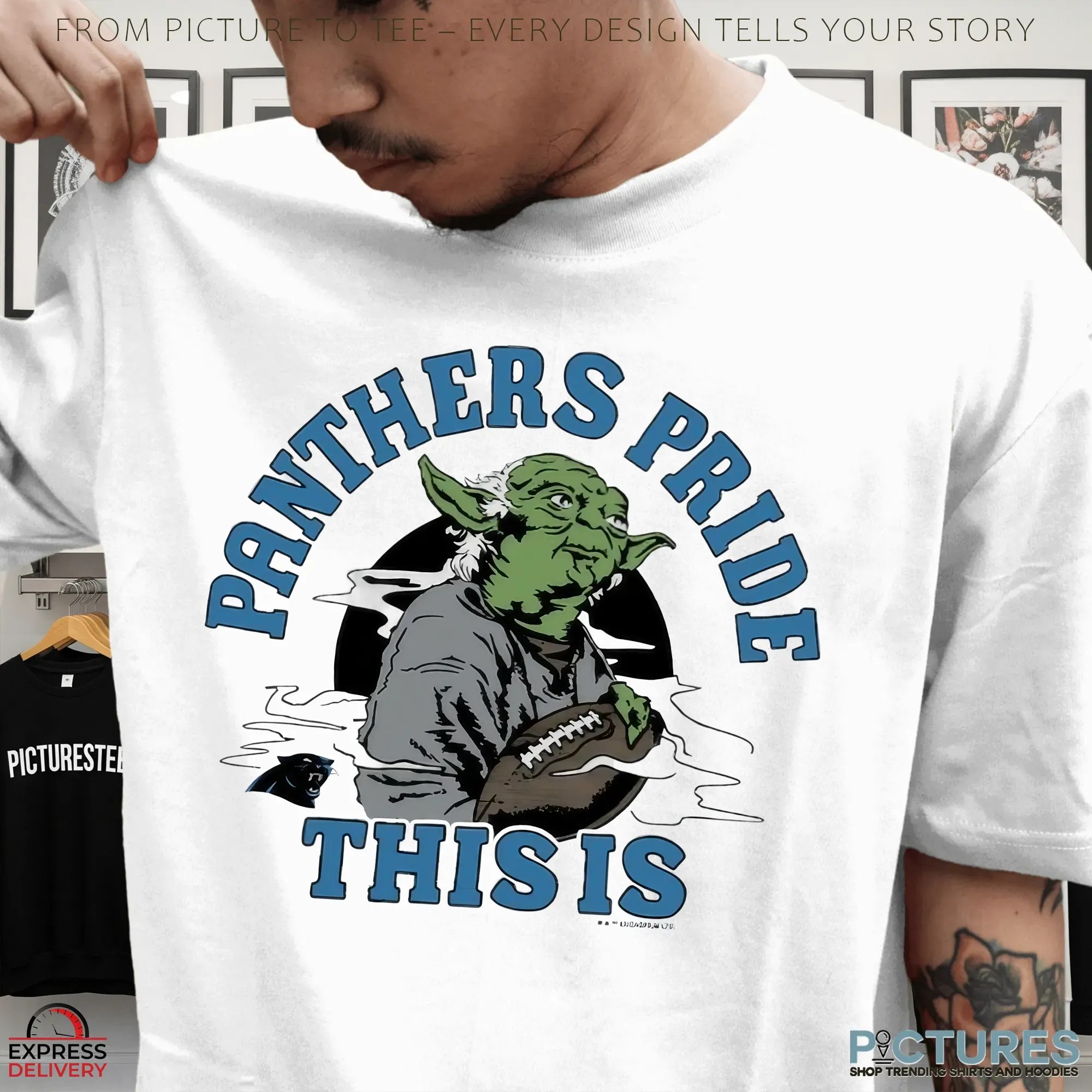Yoda X Carolina Panthers Pride This Is Football Star Wars Mashup T Shirt
