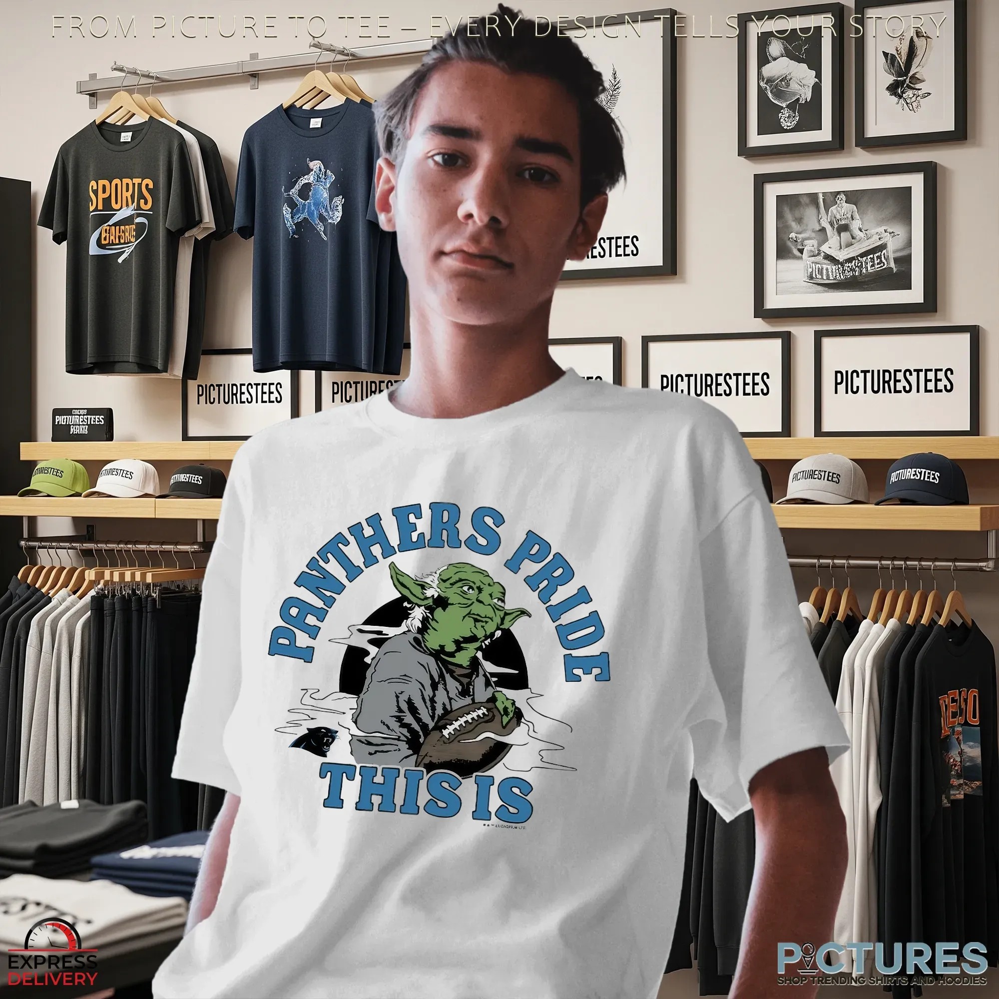 Yoda X Carolina Panthers Pride This Is Football Star Wars Mashup T Shirt
