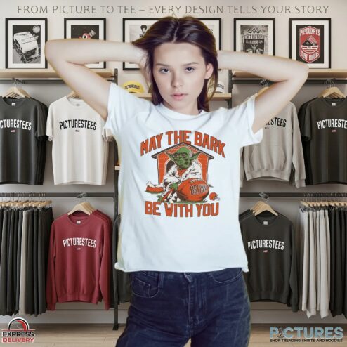 Yoda X Cleveland Browns Football May The Bark Be With You Star Wars Football Mashup T Shirt