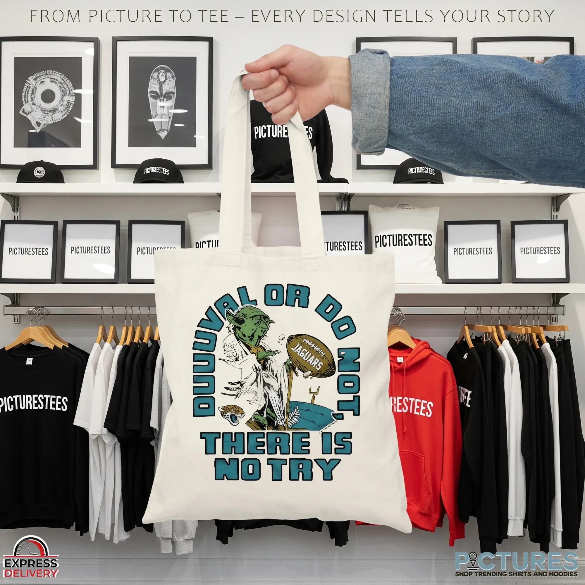 Yoda X Jacksonville Jaguars Duuuval Or Do Not’ There Is No Try Star Wars Football Mashup T Shirt