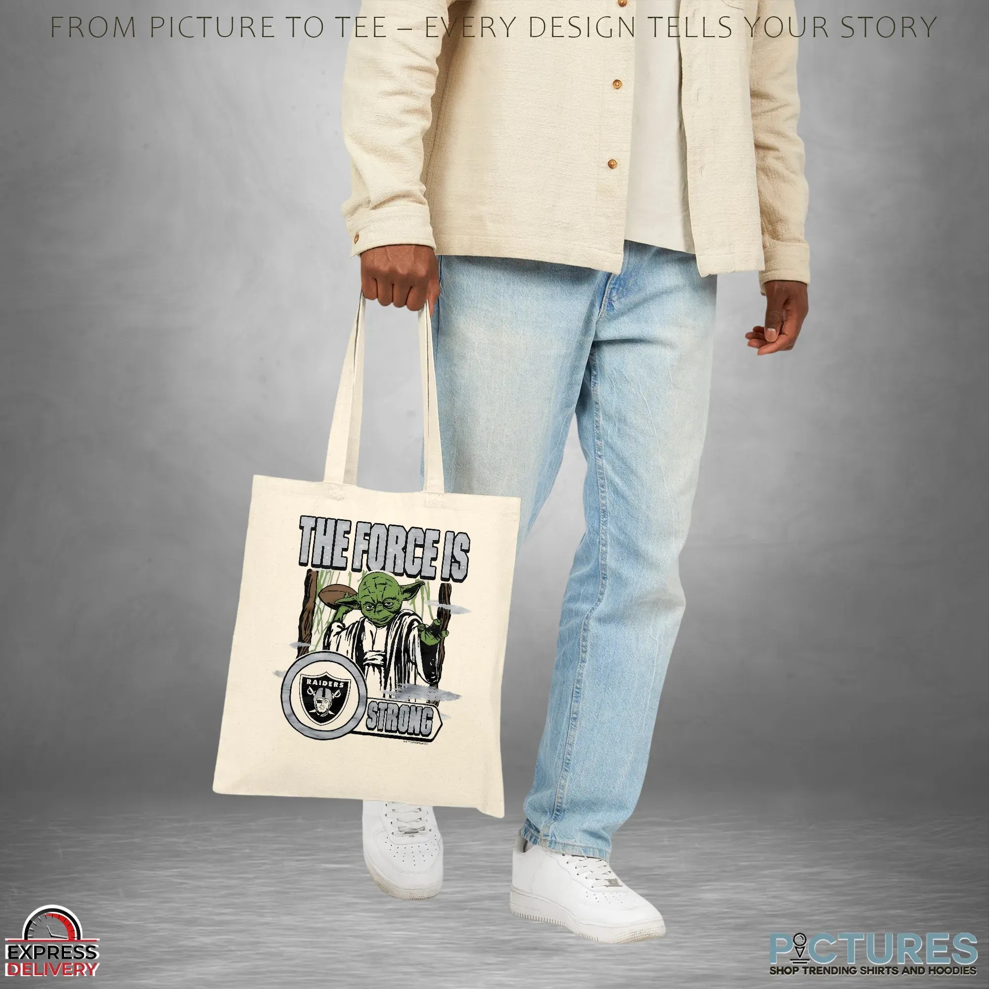 Yoda x Las Vegas Raiders The Force is Strong Football Star Wars Mashup T Shirt