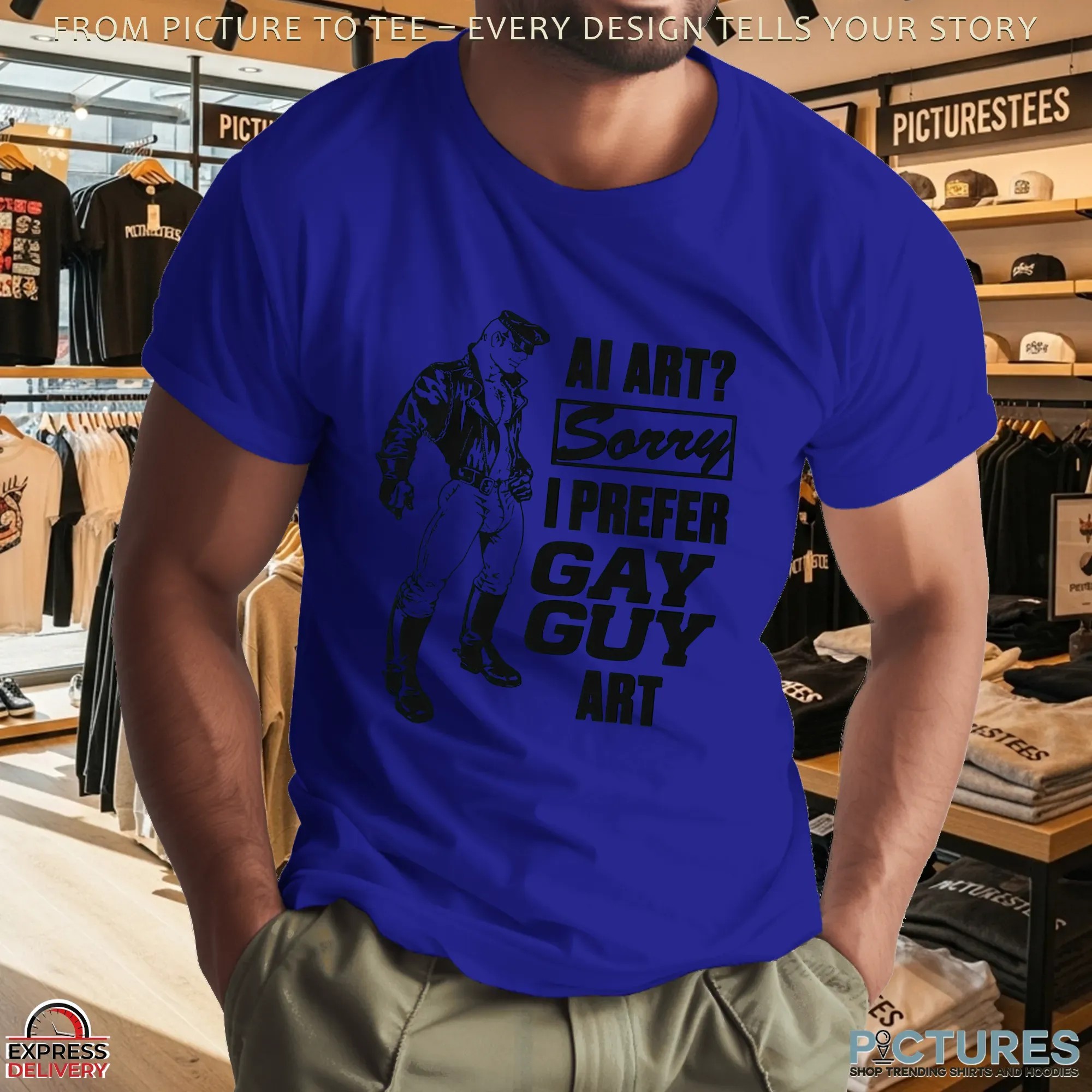 AI Art Sorry I Prefer Gay Guy Art Meme T Shirt