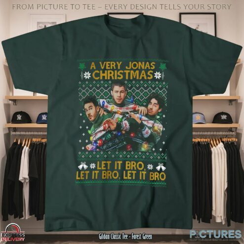 A Very Jonas Christmas Let It Bro Ugly Xmas T Shirt
