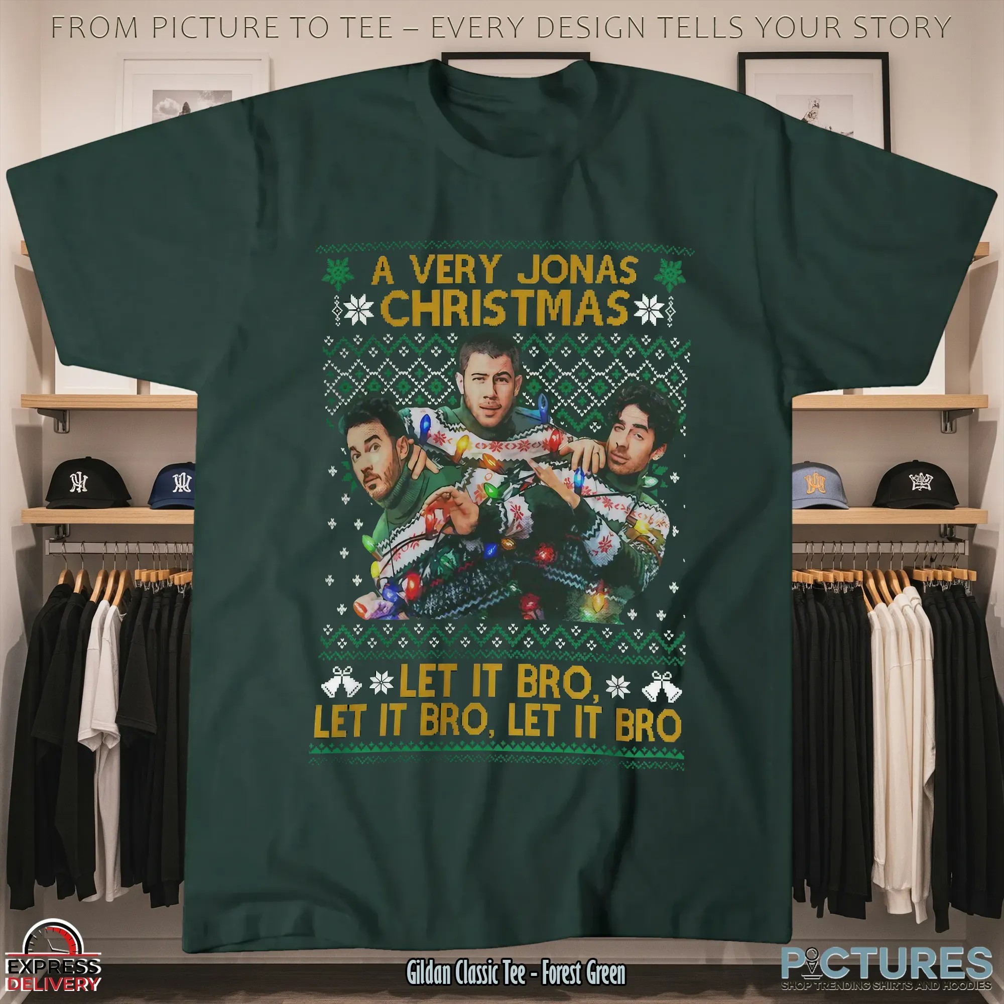 A Very Jonas Christmas Let It Bro Ugly Xmas T Shirt