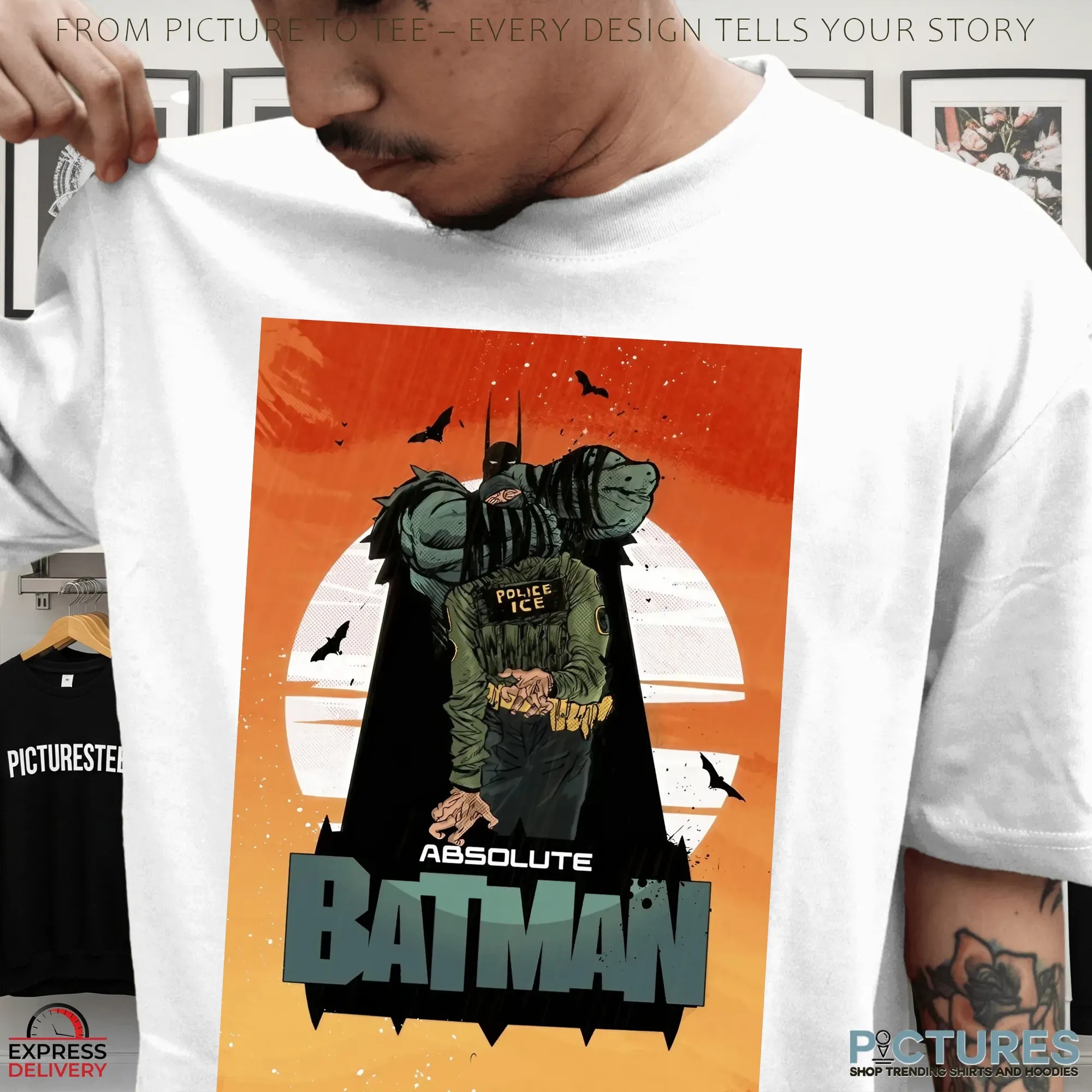Absolute Batman Police Ice Graphic T Shirt Absolute Batman Police Ice Graphic T Shirt