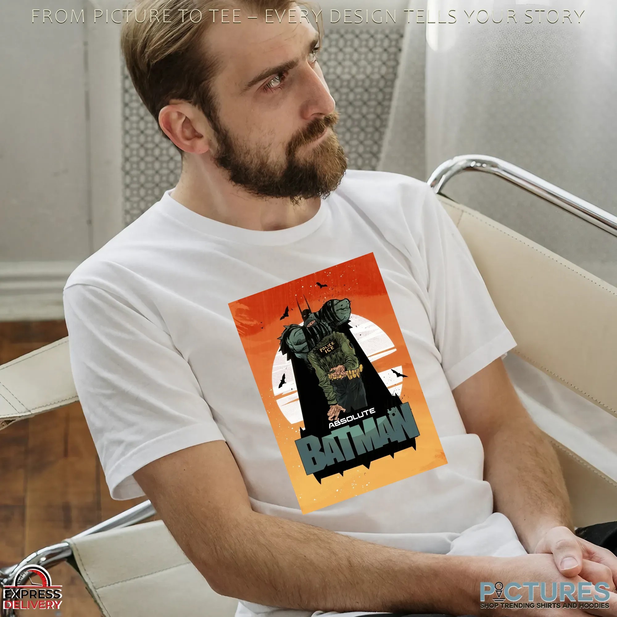 Absolute Batman Police Ice Graphic T Shirt Absolute Batman Police Ice Graphic T Shirt