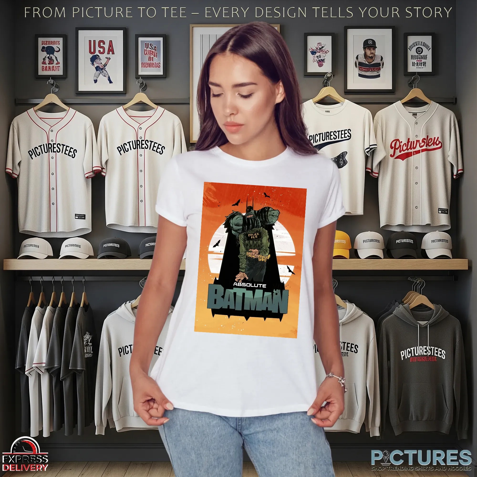 Absolute Batman Police Ice Graphic T Shirt Absolute Batman Police Ice Graphic T Shirt