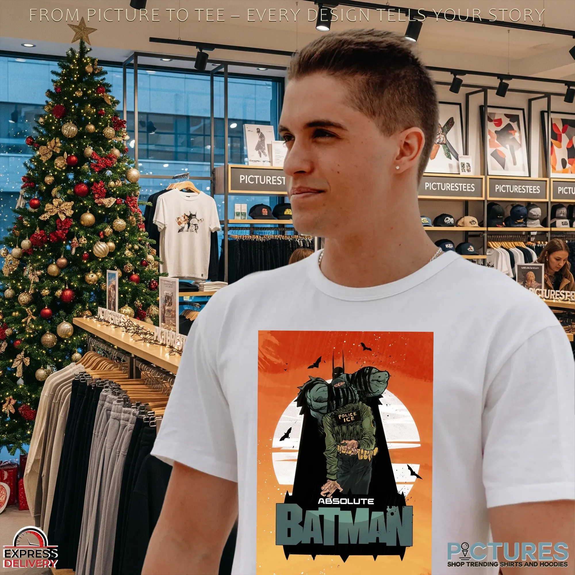 Absolute Batman Police Ice Graphic T Shirt Absolute Batman Police Ice Graphic T Shirt