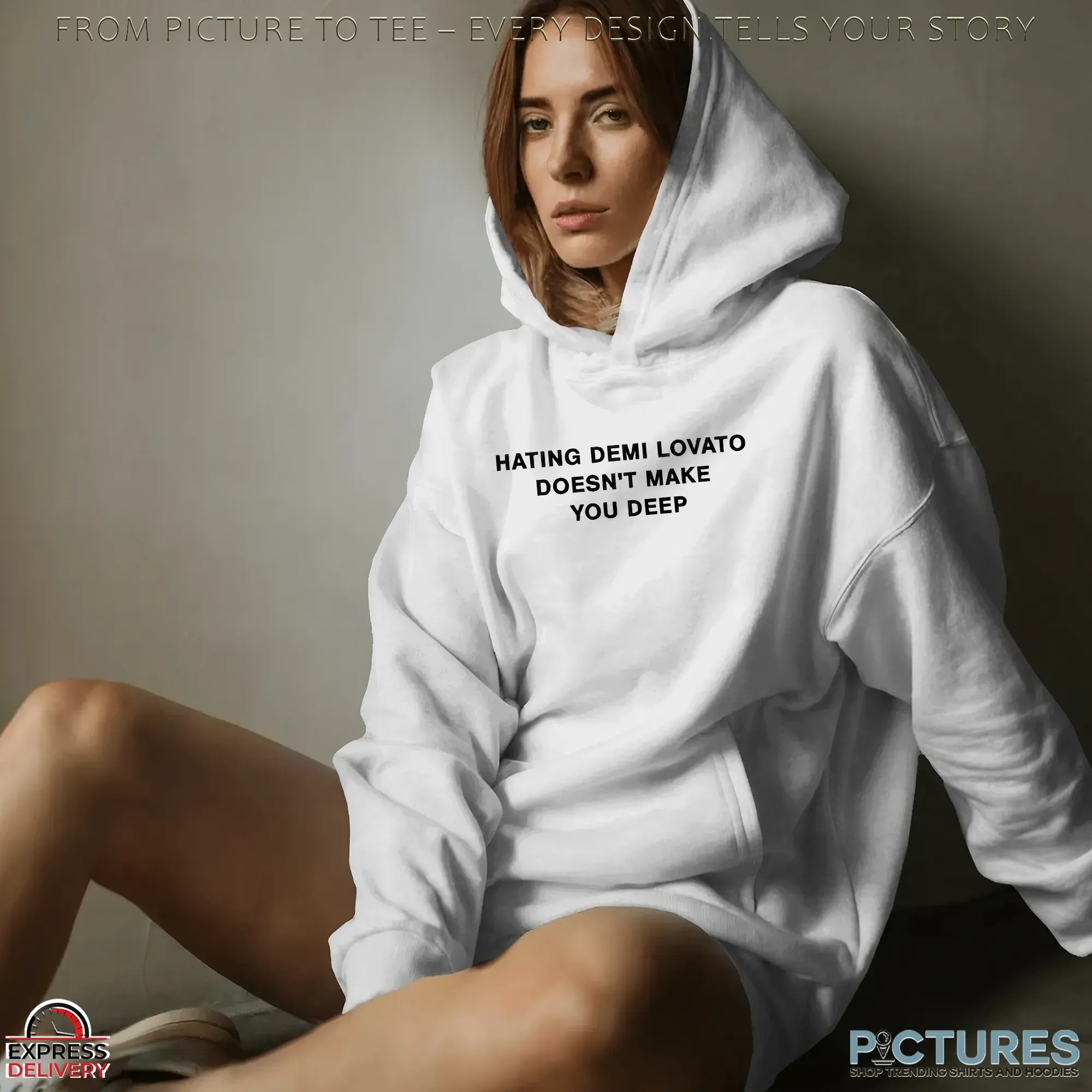 Addison Rae Wearing Hating Demi Lovato Doesn't Make You Deep T Shirt