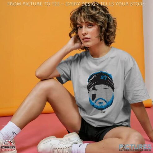 Aidan Hutchinson Detroit Lions Blank Face T Shirt
