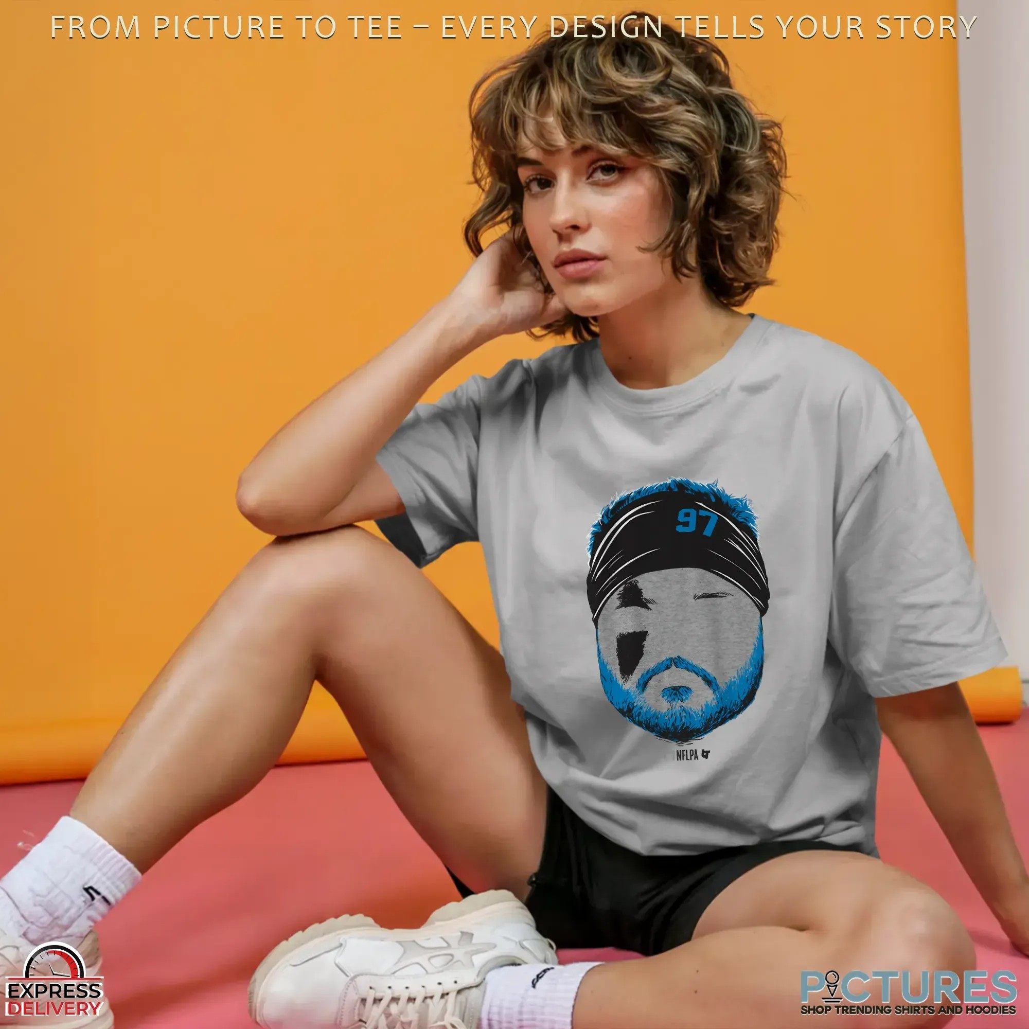 Aidan Hutchinson Detroit Lions Blank Face T Shirt