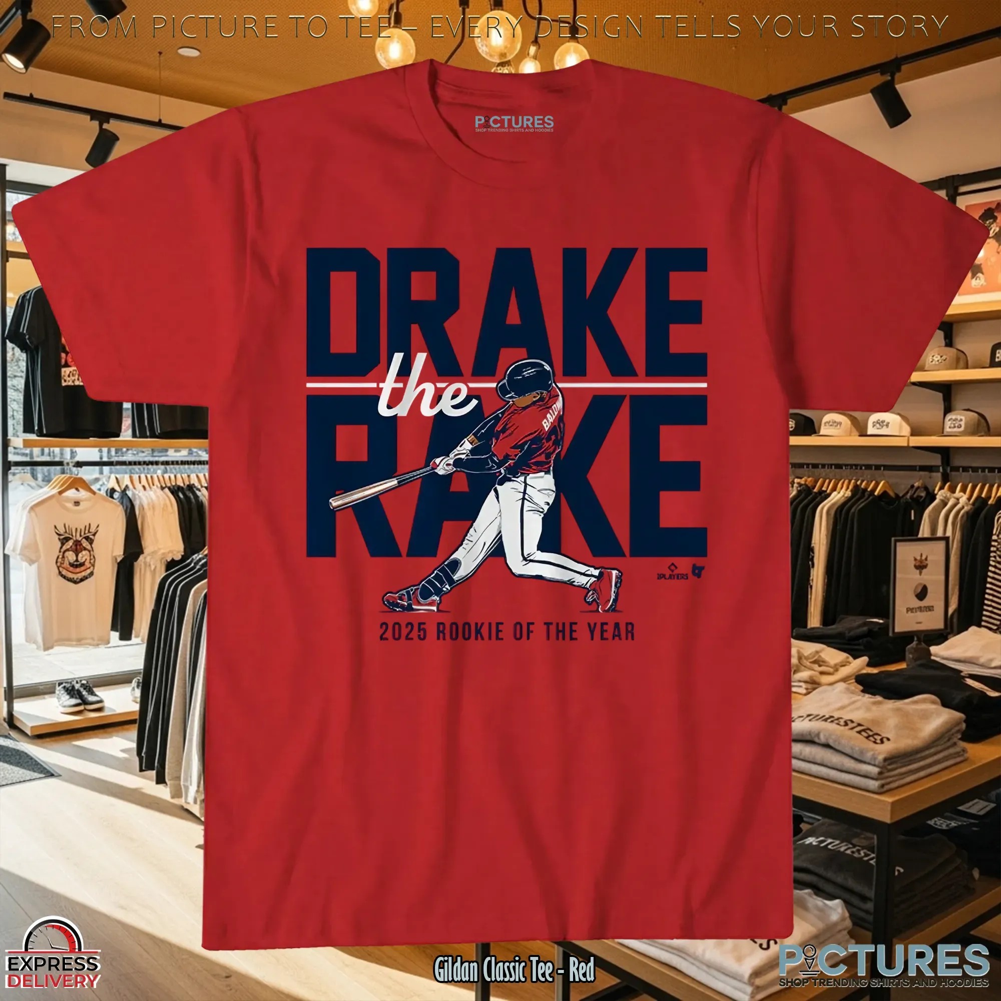 Atlanta Braves Drake Baldwin The Rake 2025 Rookie Of The Year T Shirt