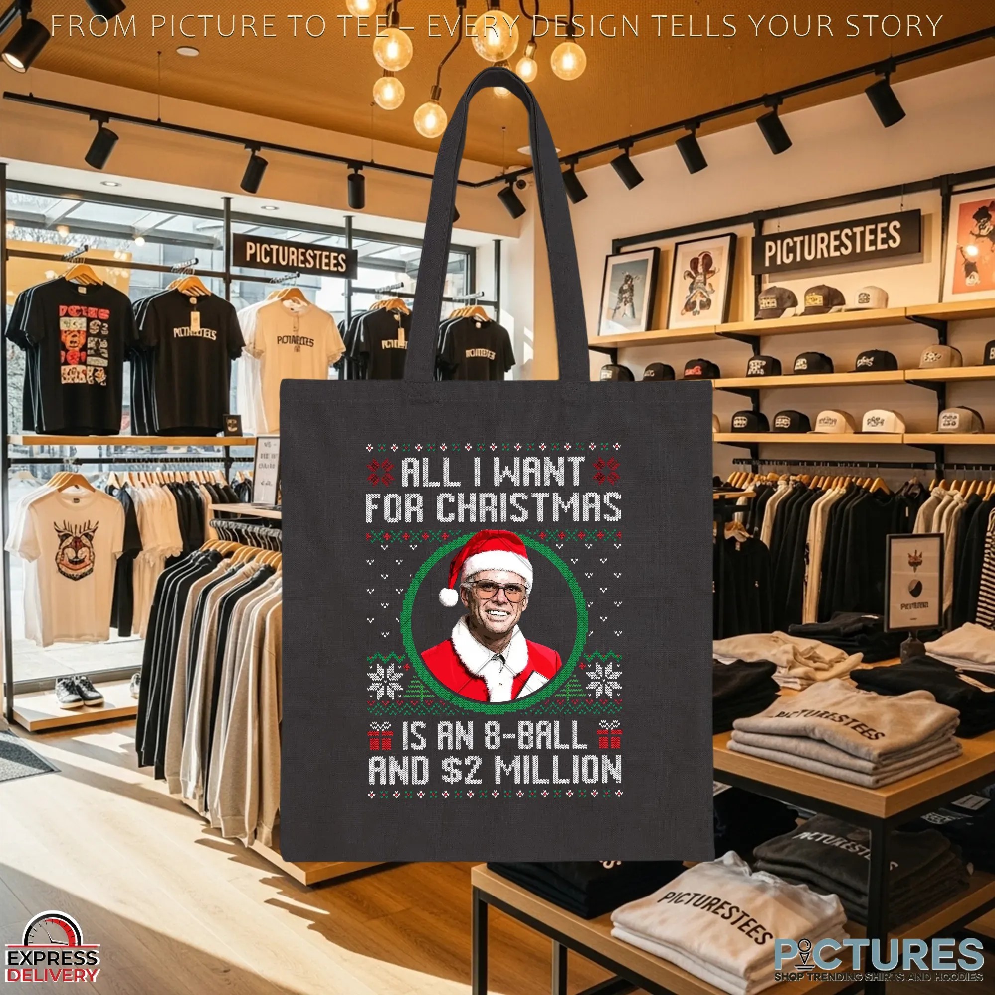 Baby Billy All I Want For Christmas Is A 8-Ball And 2 Million Ugly Christmas Meme T Shirt