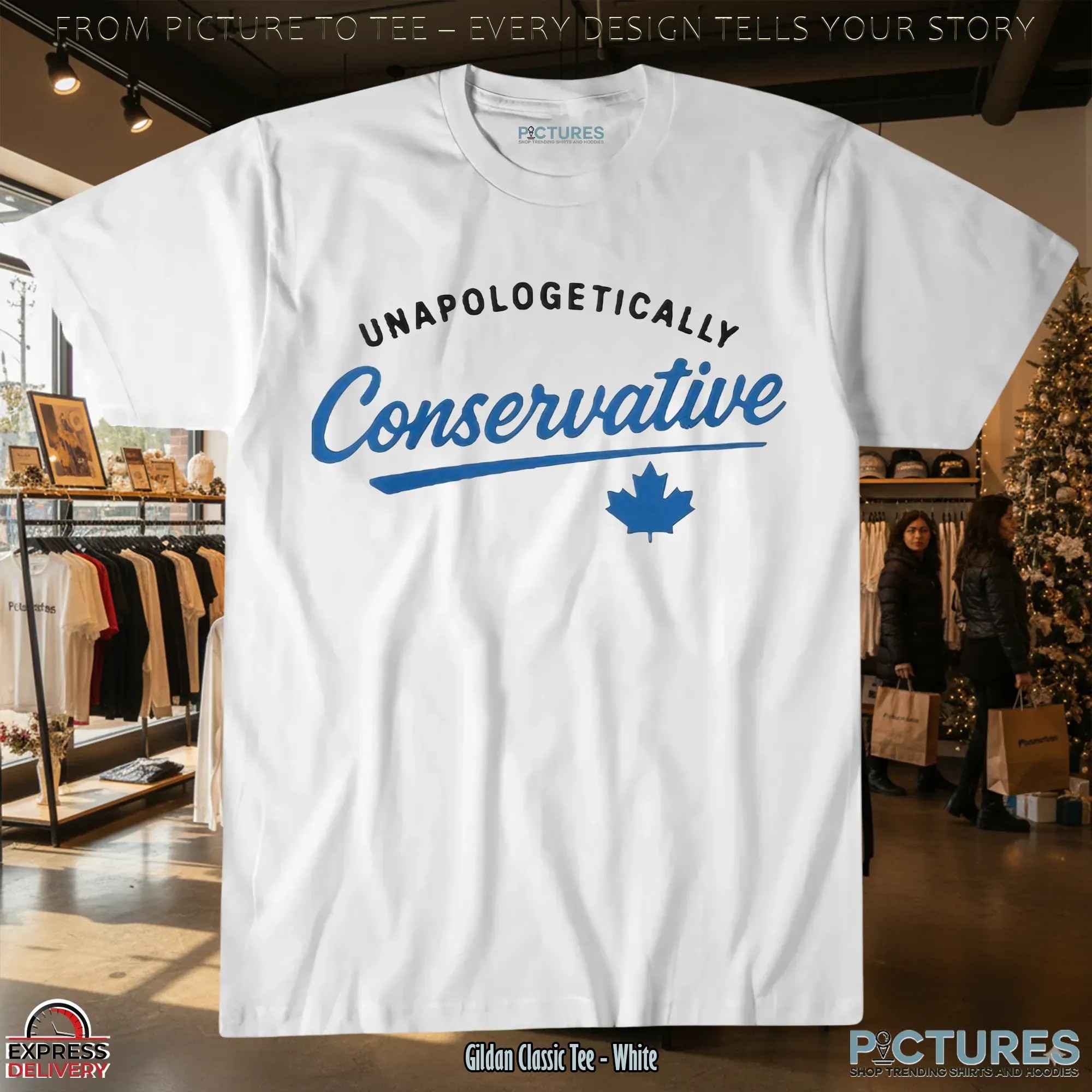 Bertaprouddad Unapologetically Conservative Maple Leaf T Shirt