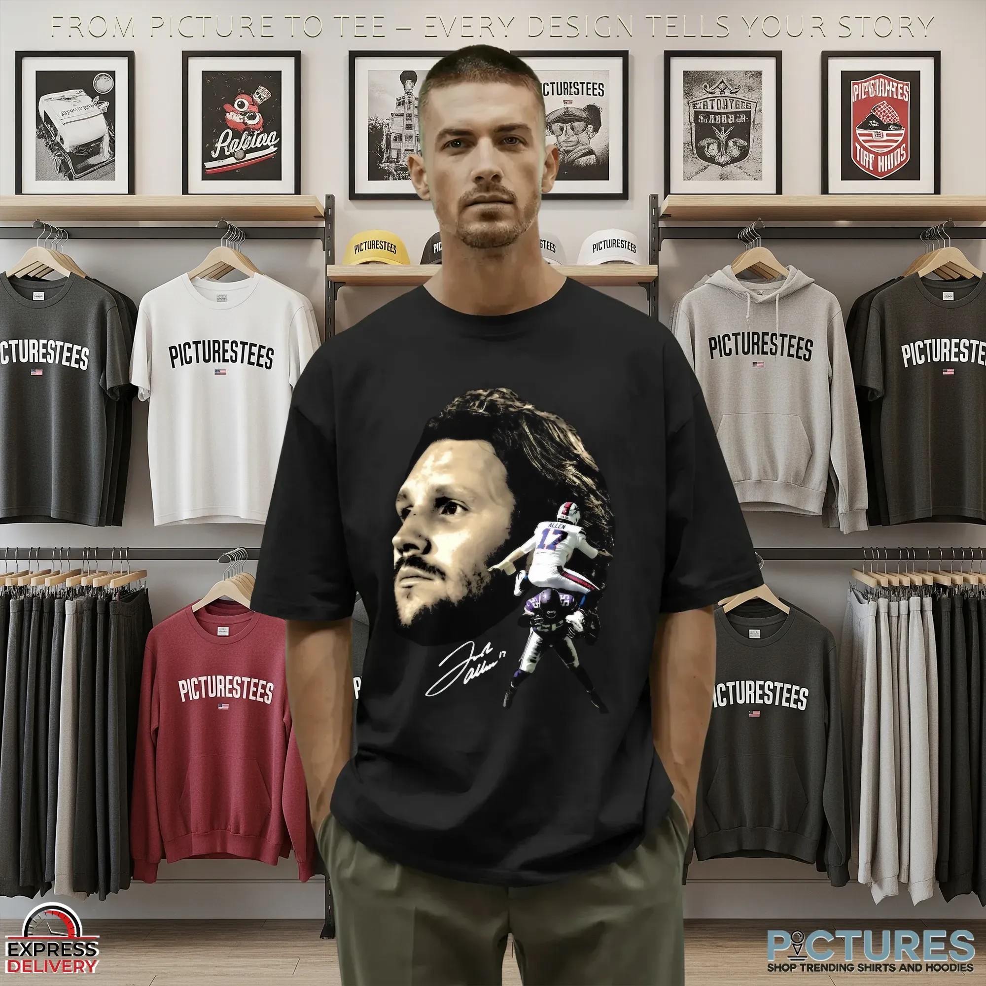 Big Josh Allen Buffalo Bills Fan T Shirt