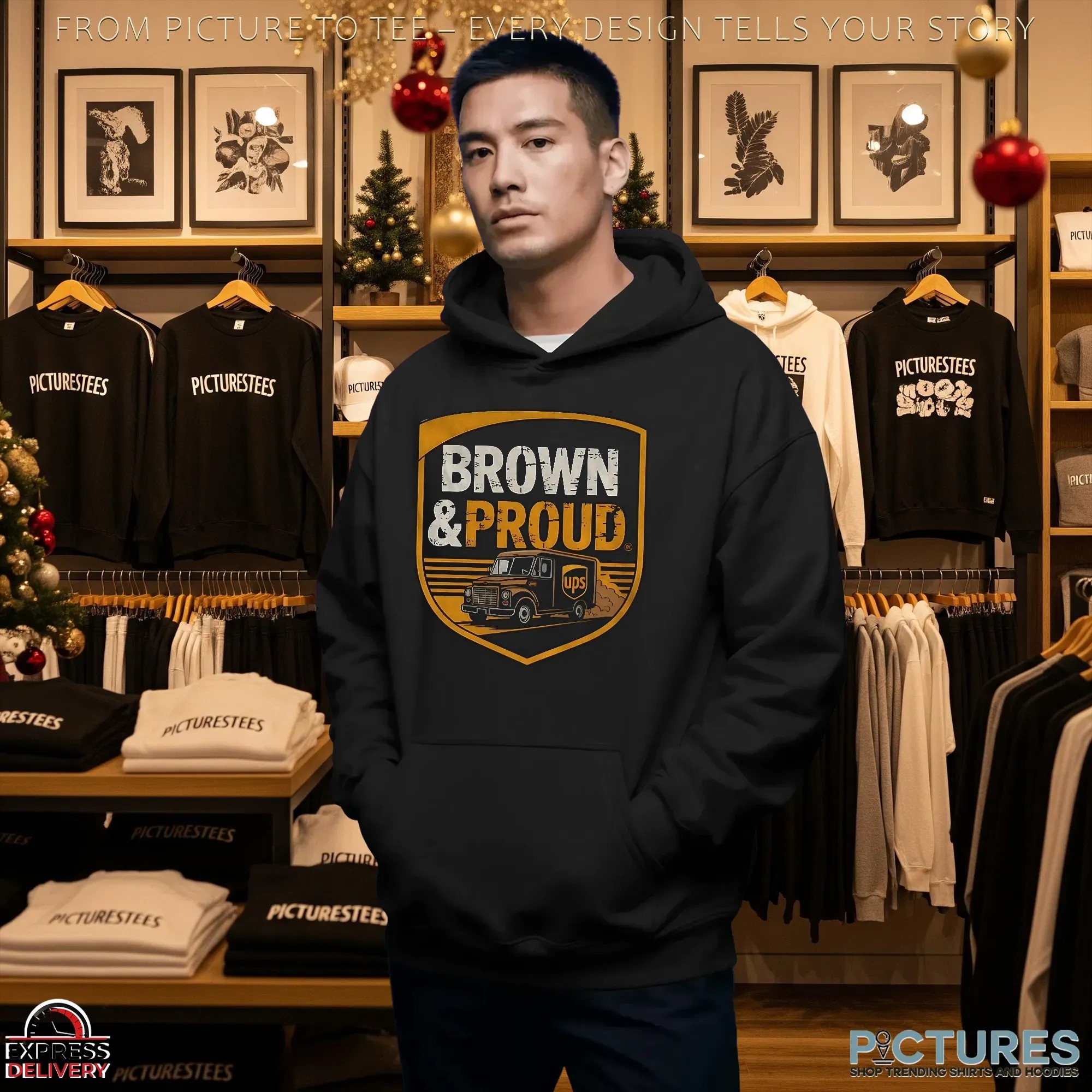 Brown And Proud Ups Driver Pride Logo T Shirt Brown And Proud Ups Driver Pride Logo T Shirt