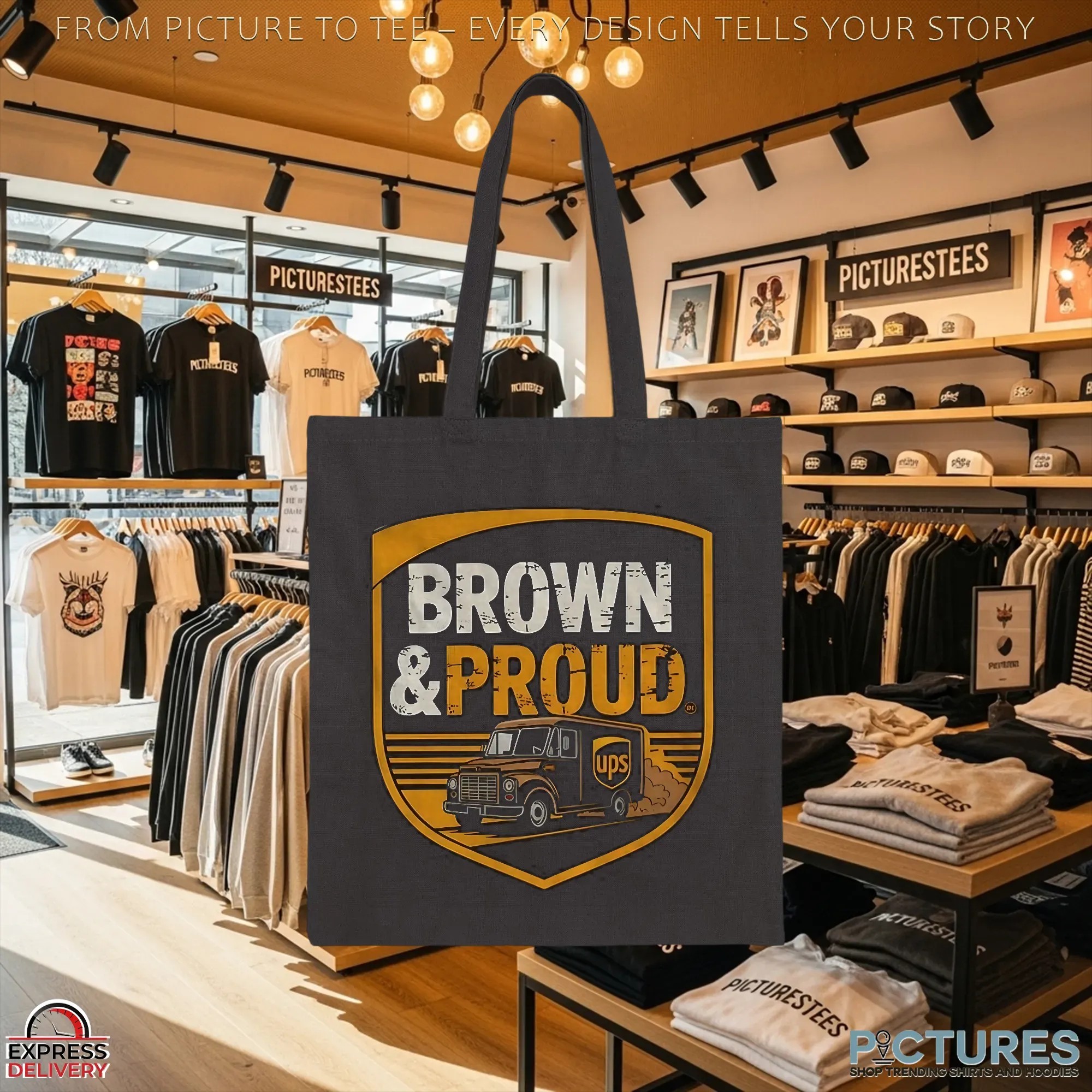 Brown And Proud Ups Driver Pride Logo T Shirt Brown And Proud Ups Driver Pride Logo T Shirt