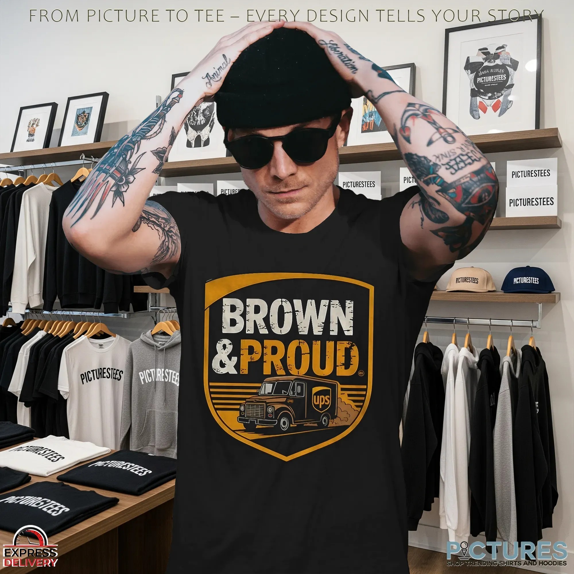 Brown And Proud Ups Driver Pride Logo T Shirt Brown And Proud Ups Driver Pride Logo T Shirt