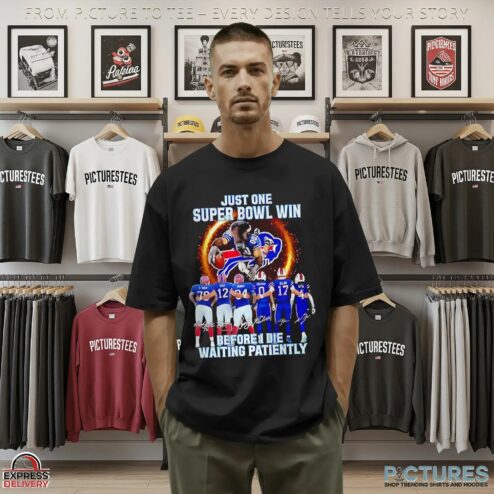 Buffalo Bills Just One Super Bowl Win Before I Die Waiting Patiently T Shirt