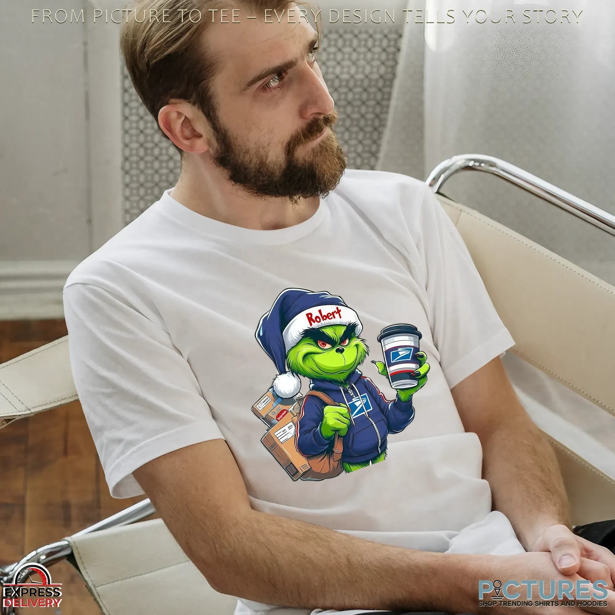 Custom USPS Grinch Mail Carrier Christmas Postal Worker T Shirt Custom USPS Grinch Mail Carrier Christmas Postal Worker T Shirt