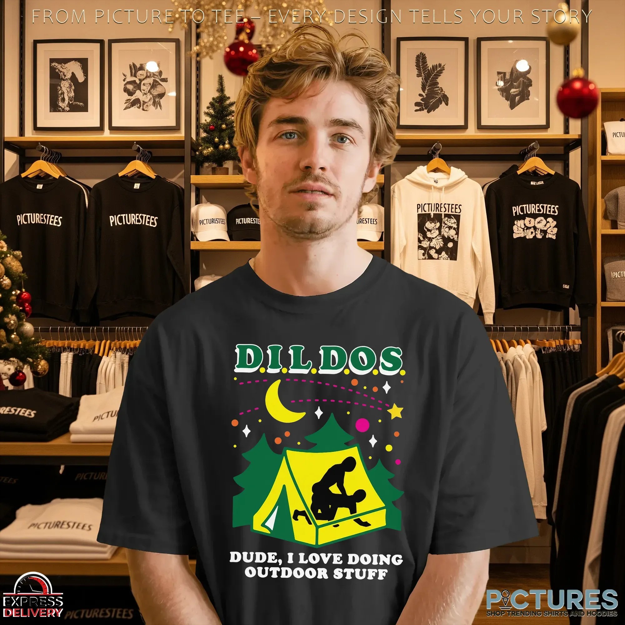 DILDOS Dude I Love Doing Outdoor Stuff Dark Meme T Shirt