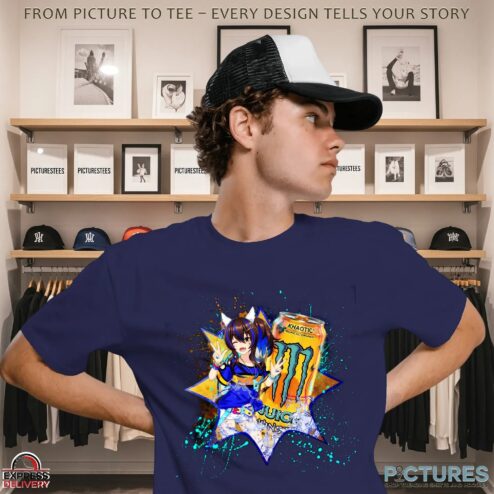 Daitaku Helios Umamusume Pretty Derby Khaotic Juice Monster Energy Anime Mashup T Shirt