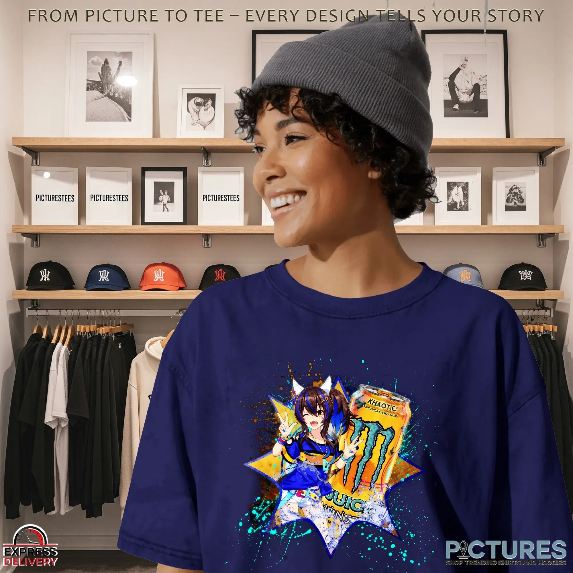 Daitaku Helios Umamusume Pretty Derby Khaotic Juice Monster Energy Anime Mashup T Shirt