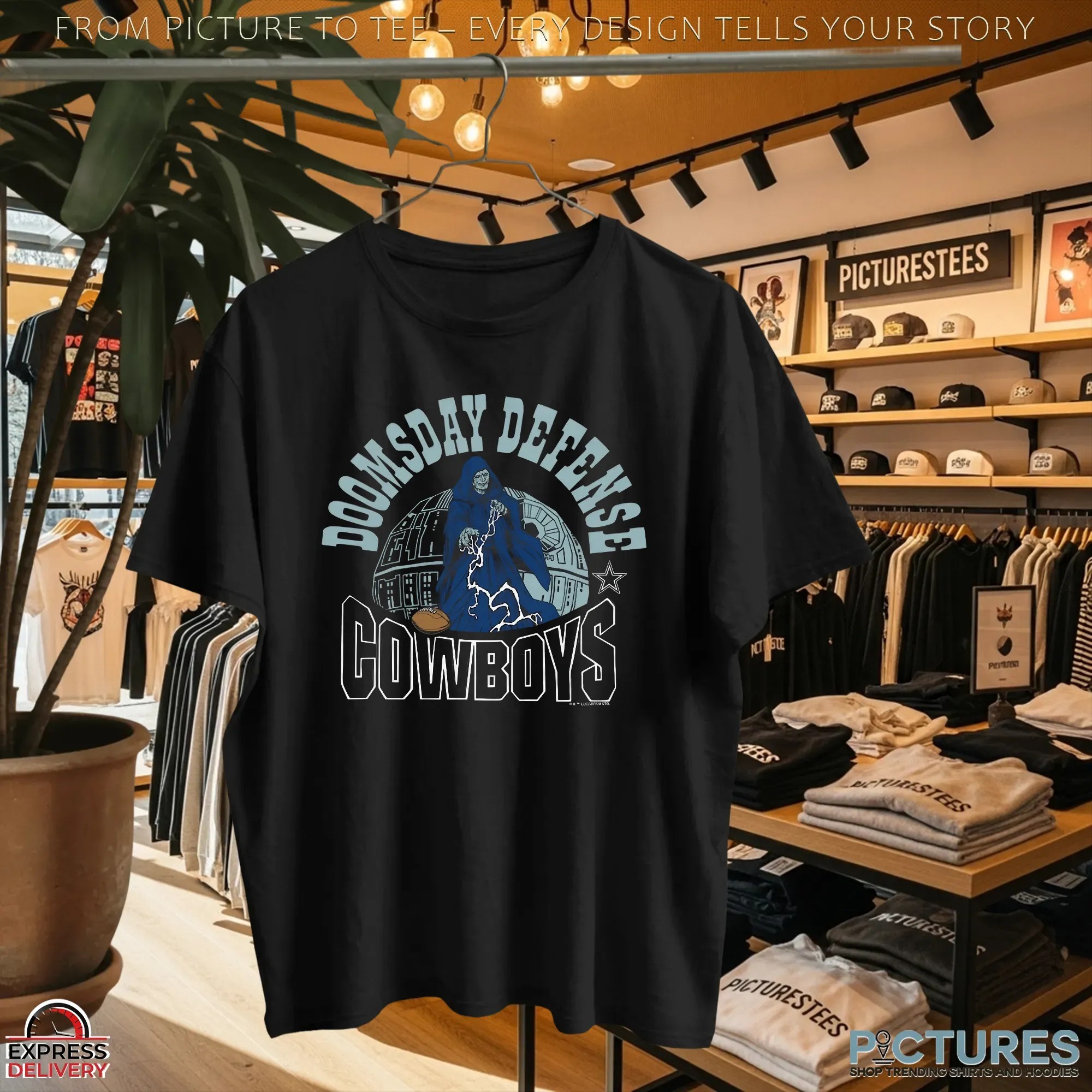 Dallas Cowboys Star Wars x NFL Doomsday Defense Mashup T Shirt