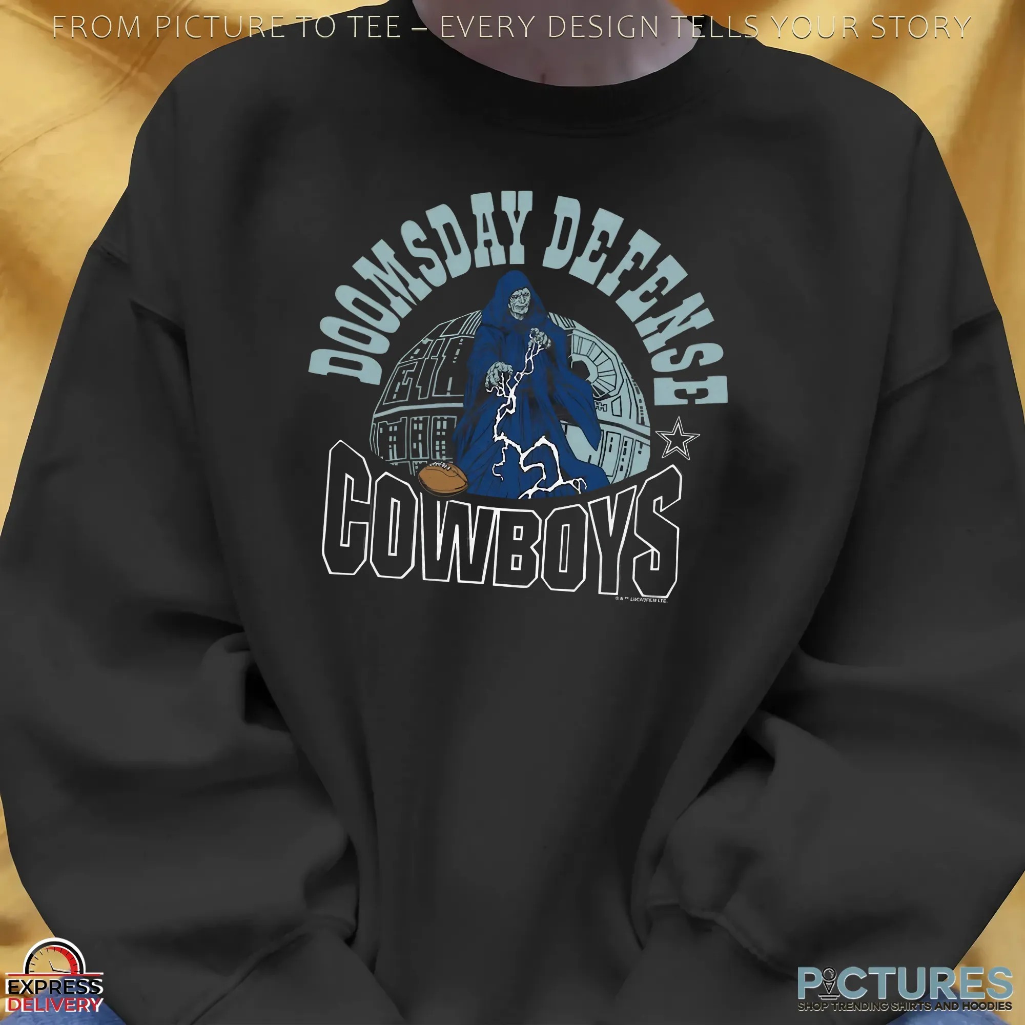 Dallas Cowboys Star Wars x NFL Doomsday Defense Mashup T Shirt