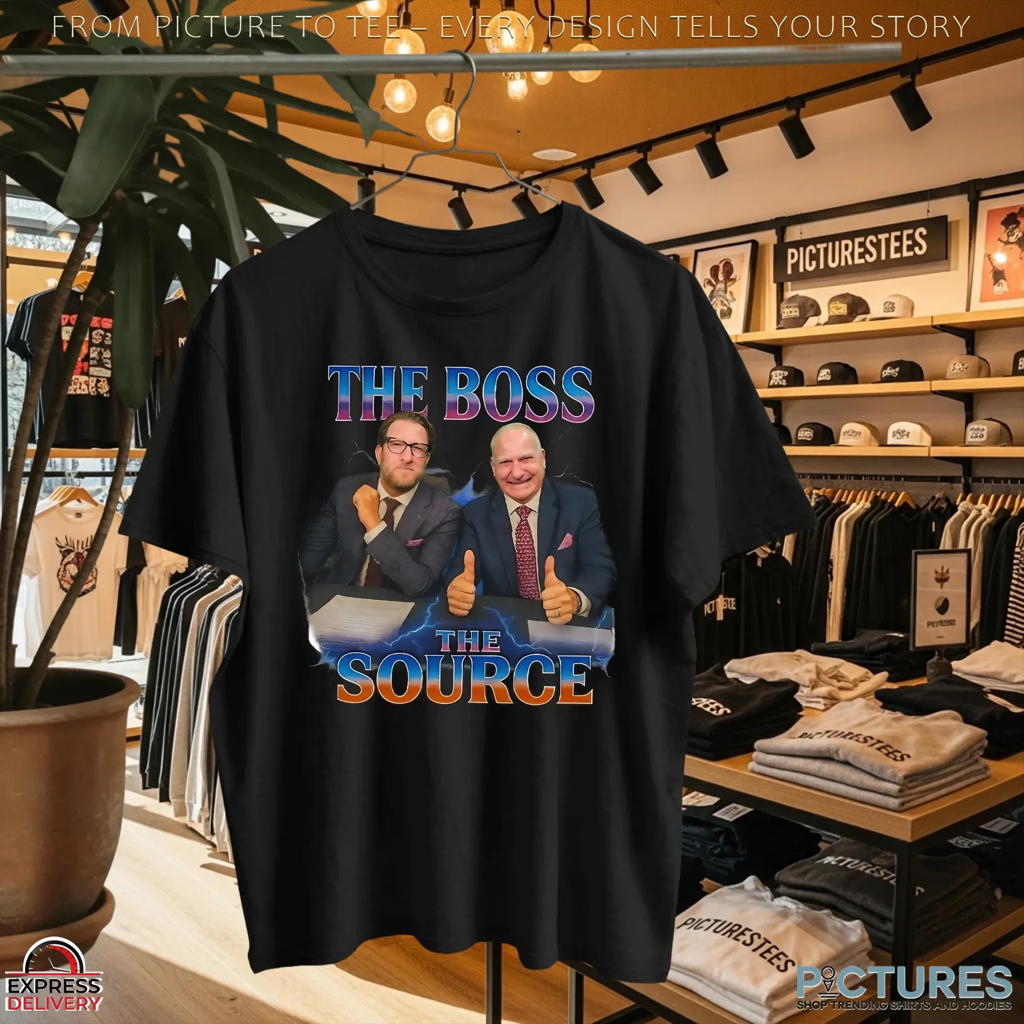 Dave Portnoy and Stu Feiner The Boss The Source T Shirt Dave Portnoy and Stu Feiner The Boss The Source T Shirt