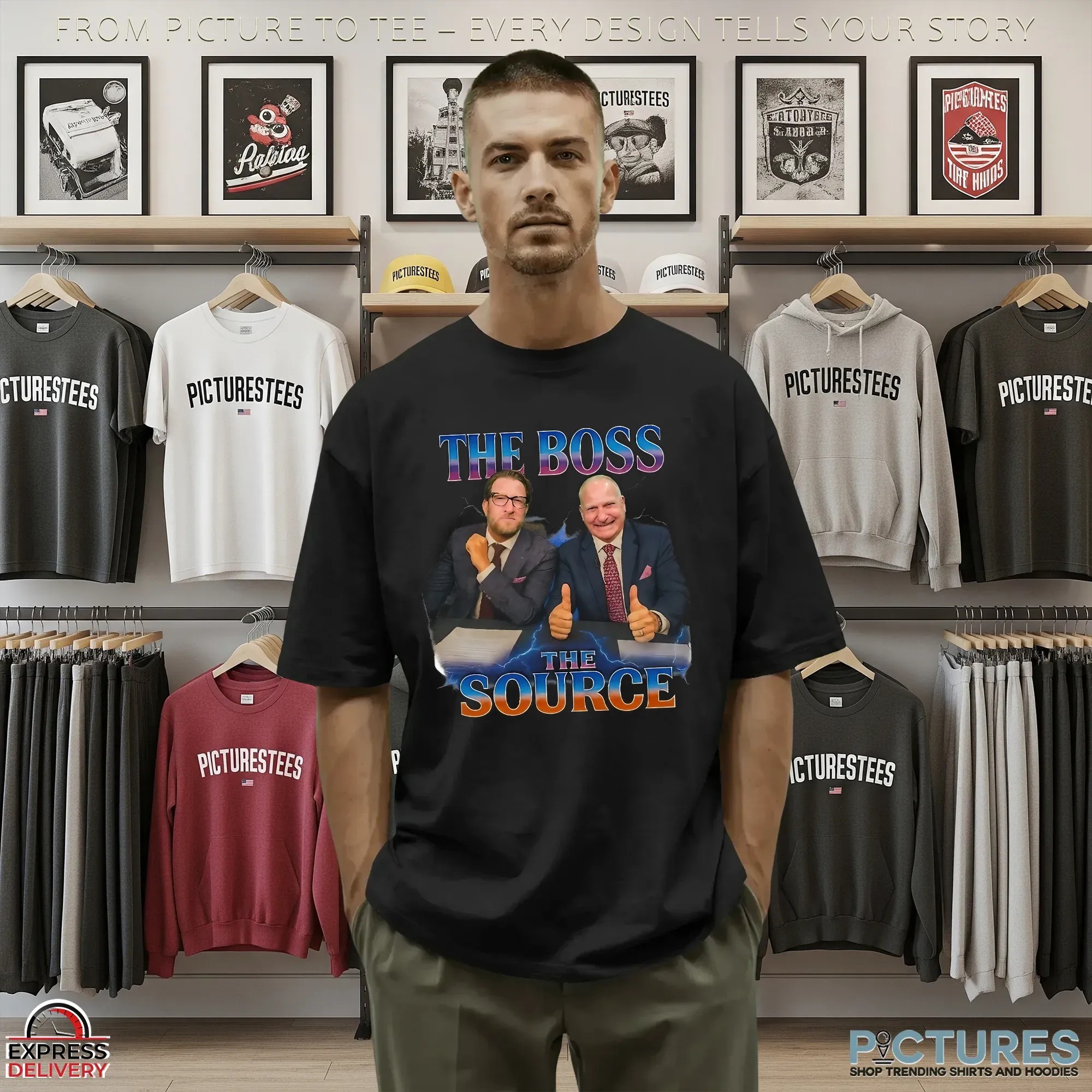 Dave Portnoy and Stu Feiner The Boss The Source T Shirt Dave Portnoy and Stu Feiner The Boss The Source T Shirt