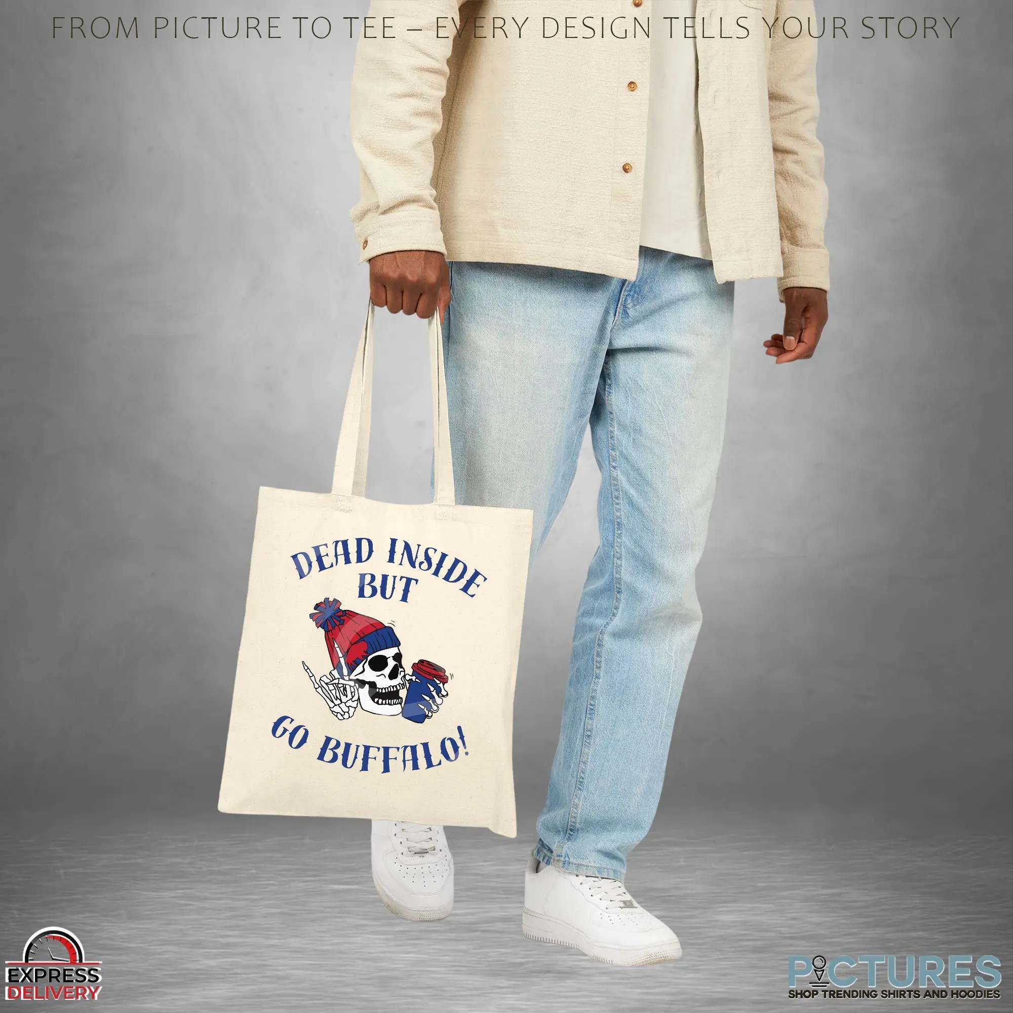 Dead Inside But Go Buffalo Skeleton Football Fan T Shirt Dead Inside But Go Buffalo Skeleton Football Fan T Shirt