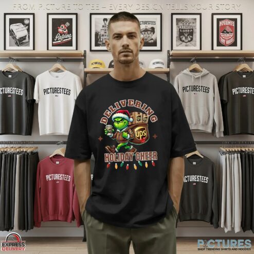 Delivering Holiday Cheer Grinchmas UPS Christmas Hero T Shirt