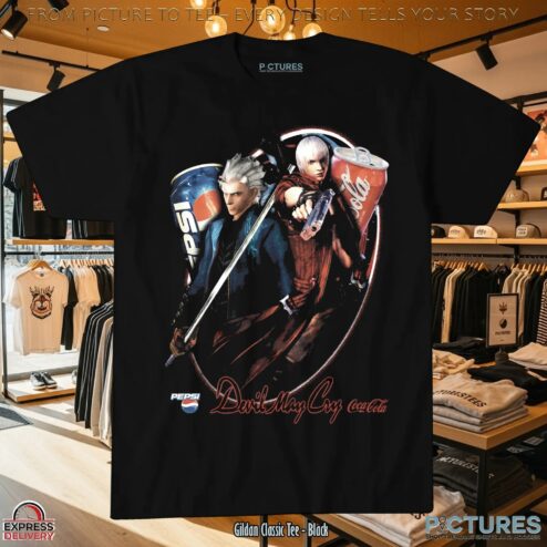 Devil May Cry Dante and Vergil Coca Cola And Pepsi Mashup T Shirt