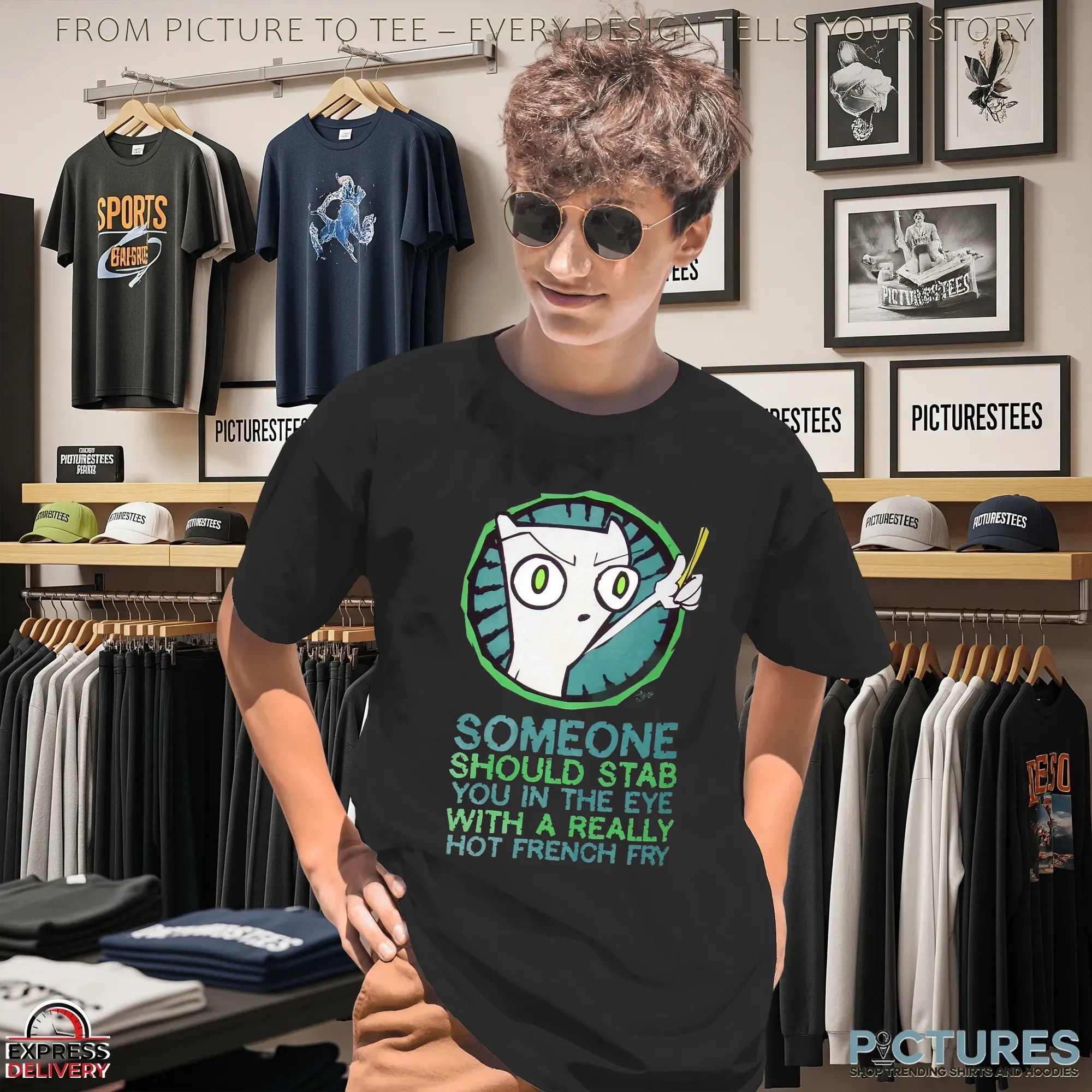 Foamy The Squirrel Someone Should Stab You In The Eye With A Really Hot French Fry T Shirt
