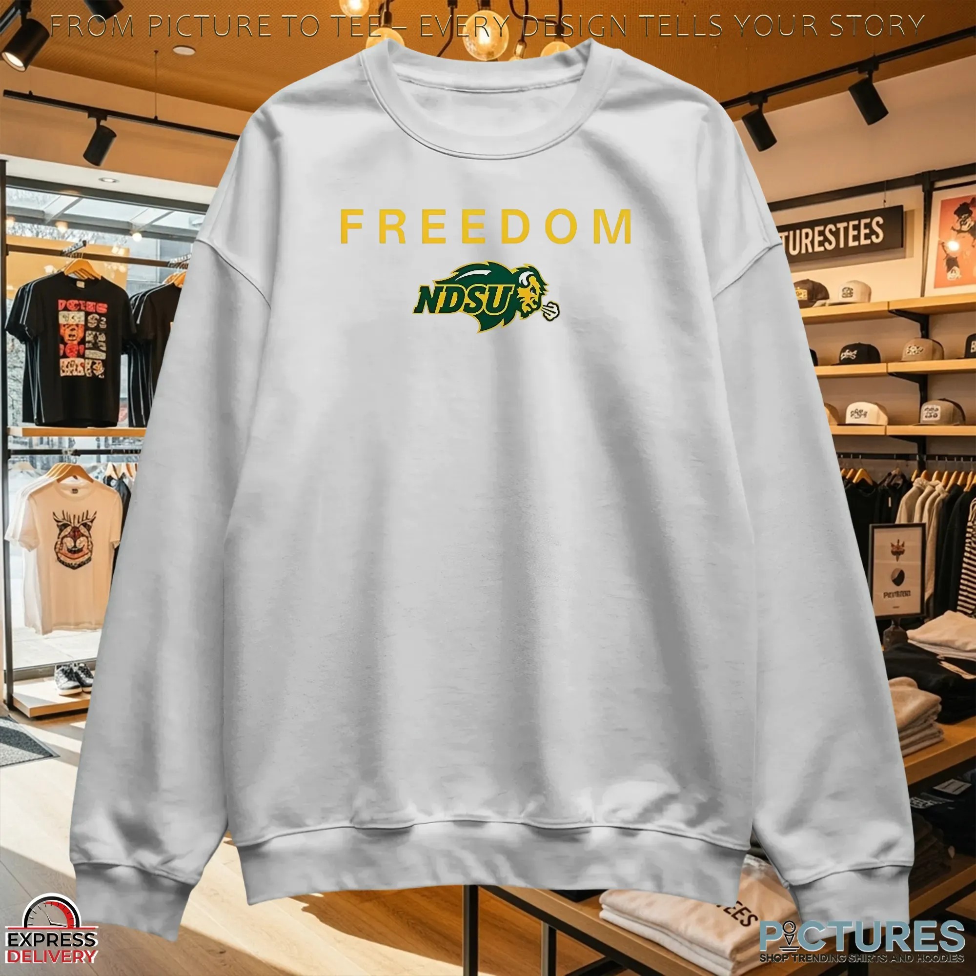 Freedom North Dakota State Bison Football Logo T Shirt Freedom North Dakota State Bison Football Logo T Shirt