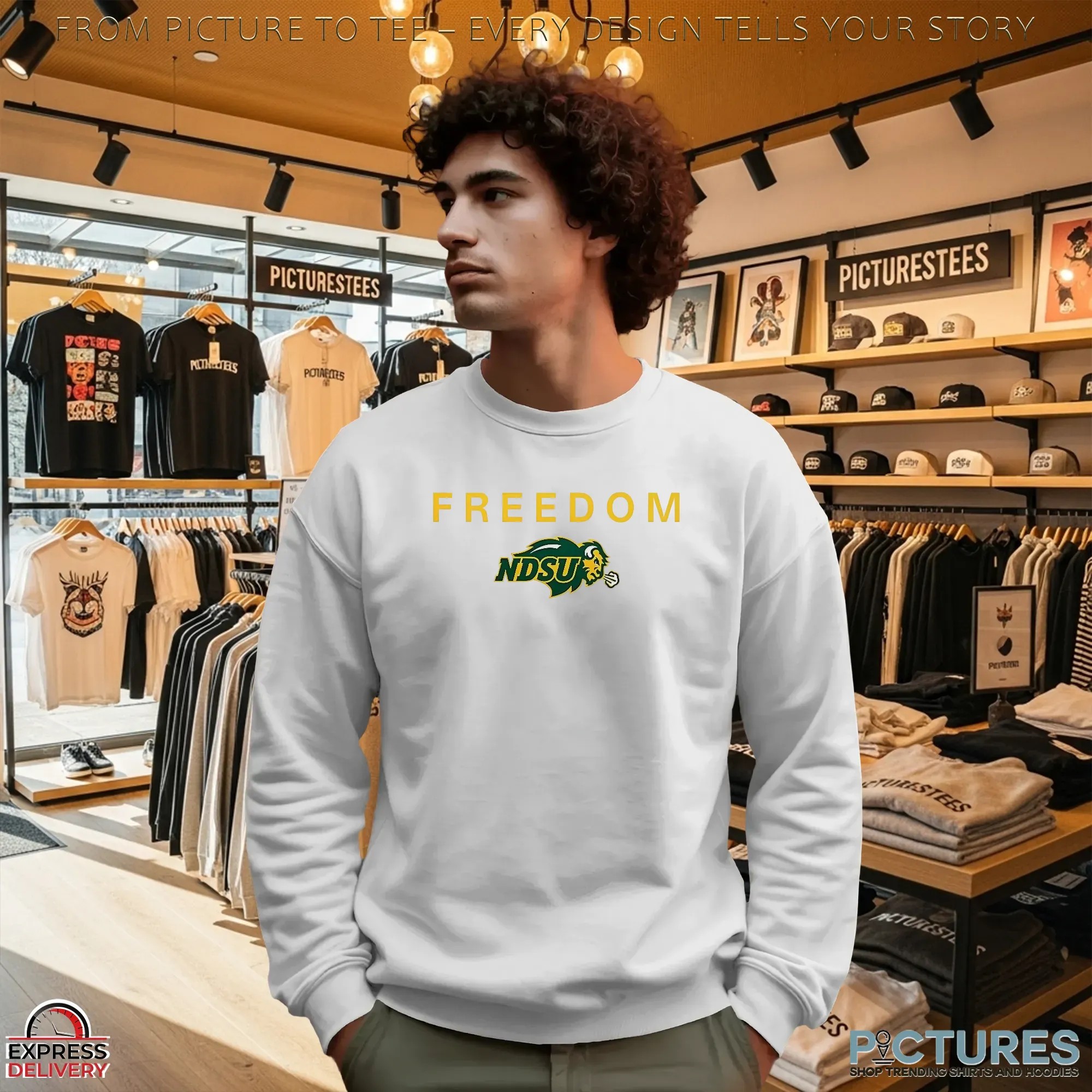 Freedom North Dakota State Bison Football Logo T Shirt Freedom North Dakota State Bison Football Logo T Shirt