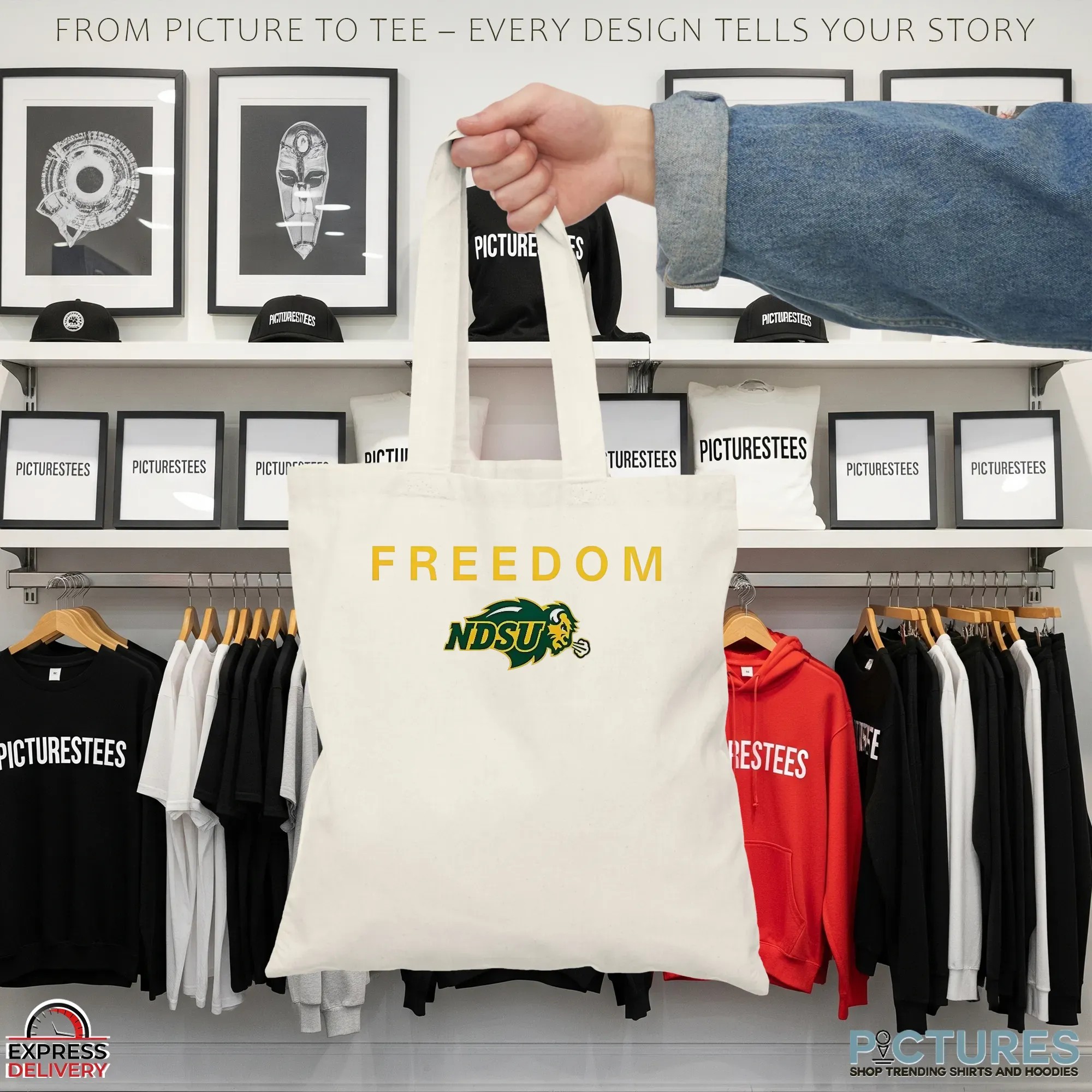 Freedom North Dakota State Bison Football Logo T Shirt Freedom North Dakota State Bison Football Logo T Shirt