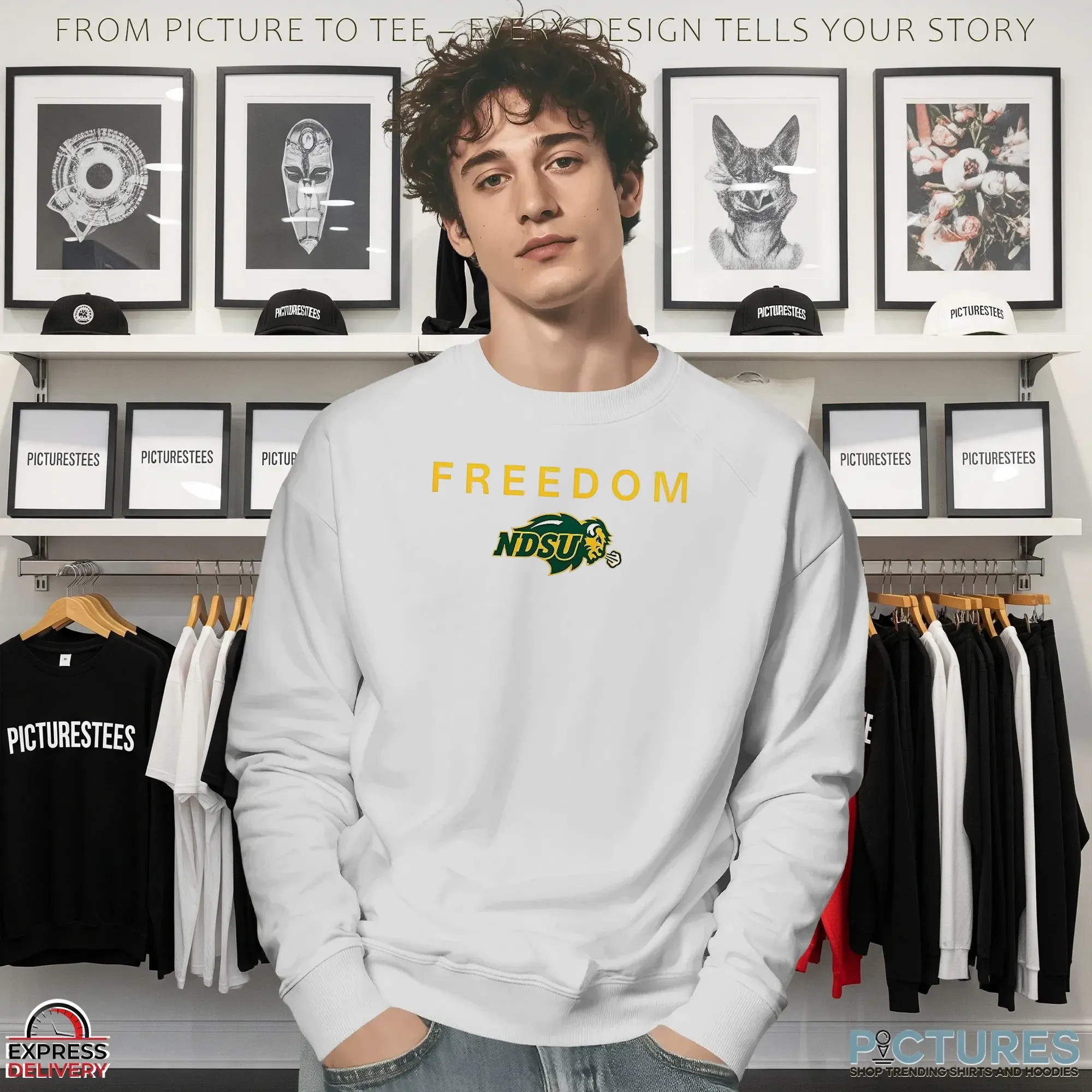 Freedom North Dakota State Bison Football Logo T Shirt Freedom North Dakota State Bison Football Logo T Shirt