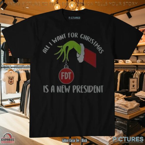 Gavin Newsom Grinch Hand FDT All I Want For Christmas Is A New President T Shirt
