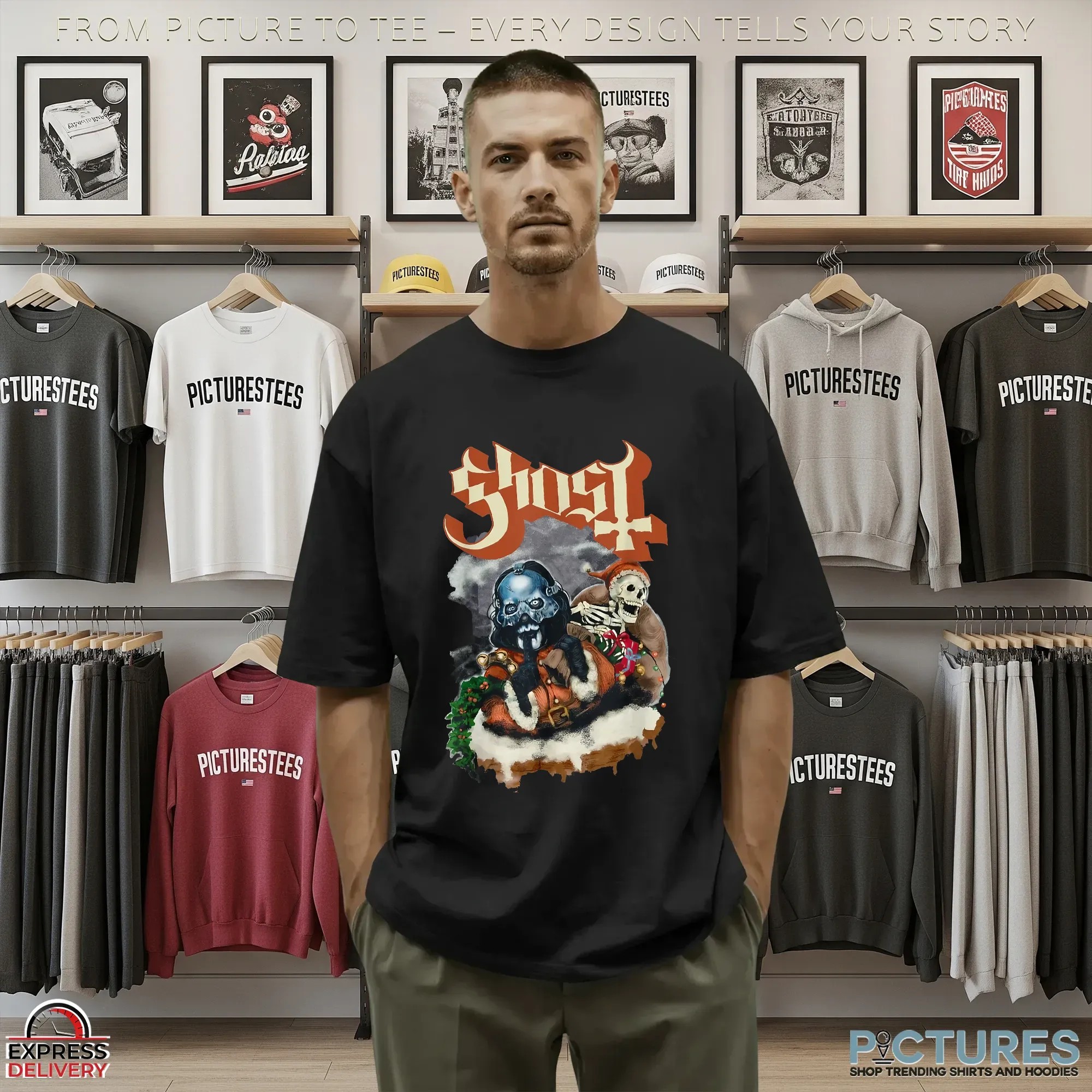 Ghost Papa Emeritus Skeleton Chrismas T Shirt Ghost Papa Emeritus Skeleton Chrismas T Shirt