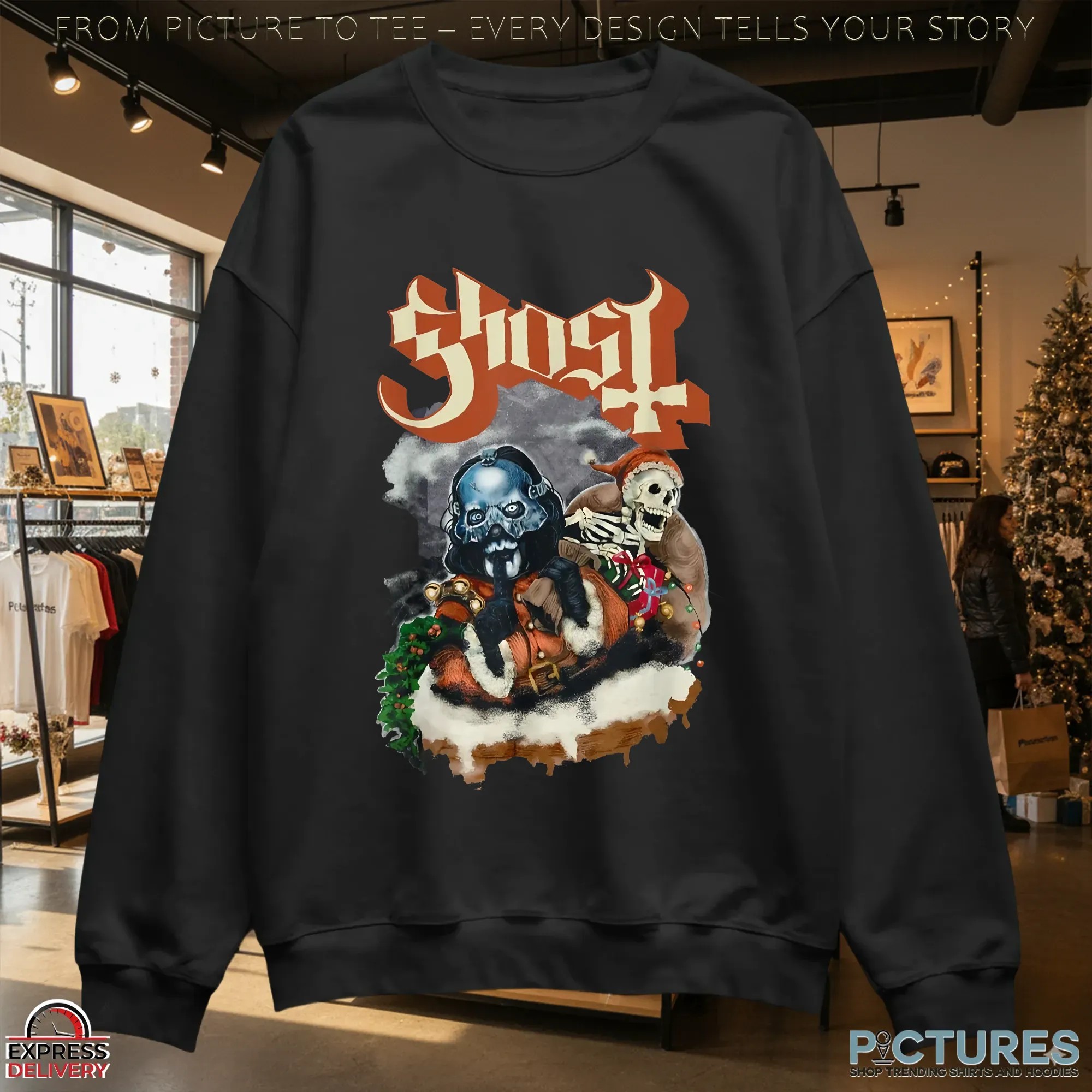 Ghost Papa Emeritus Skeleton Chrismas T Shirt Ghost Papa Emeritus Skeleton Chrismas T Shirt