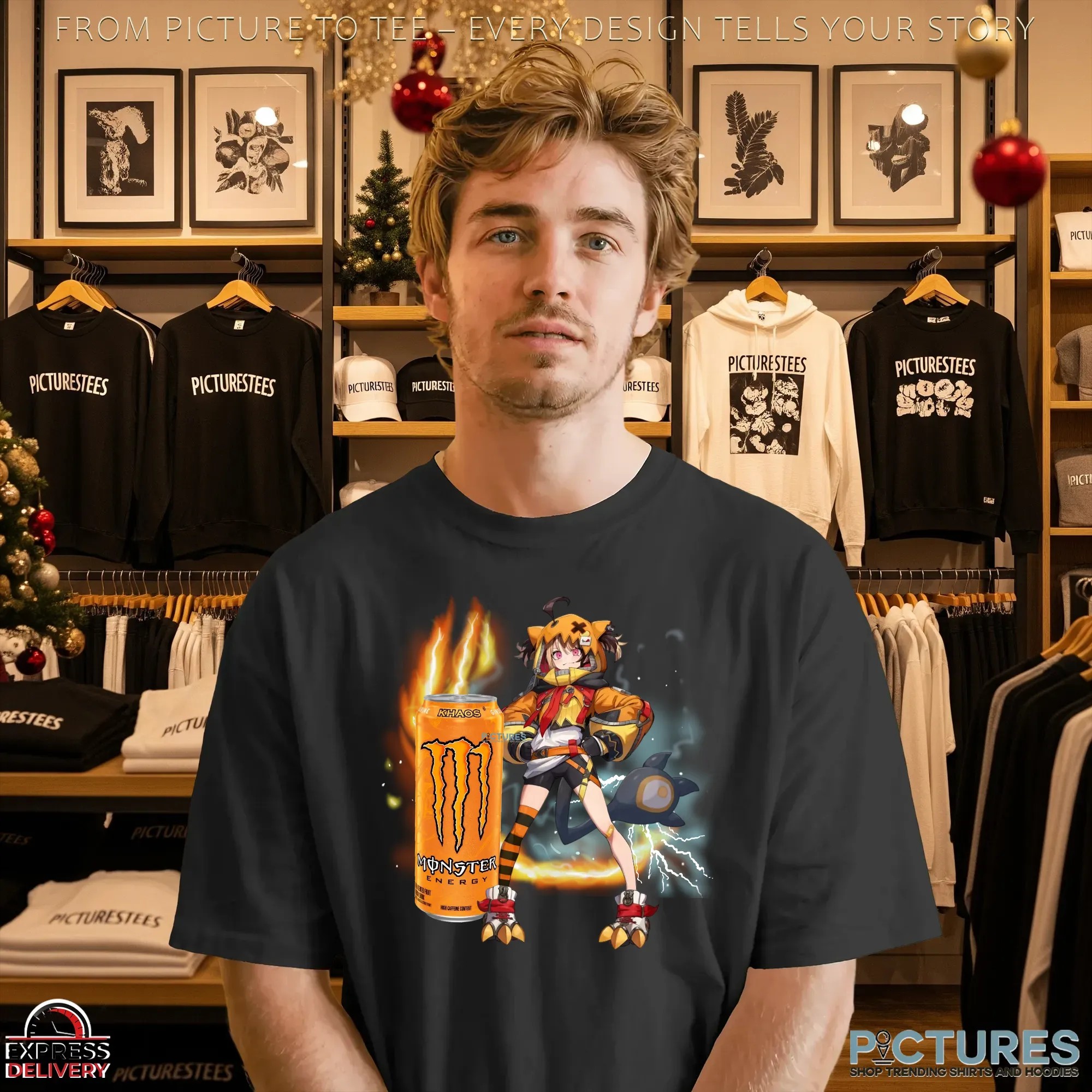 Gigi Murin HoloLilve Monster Energy Boat Go Binted Mashup T Shirt