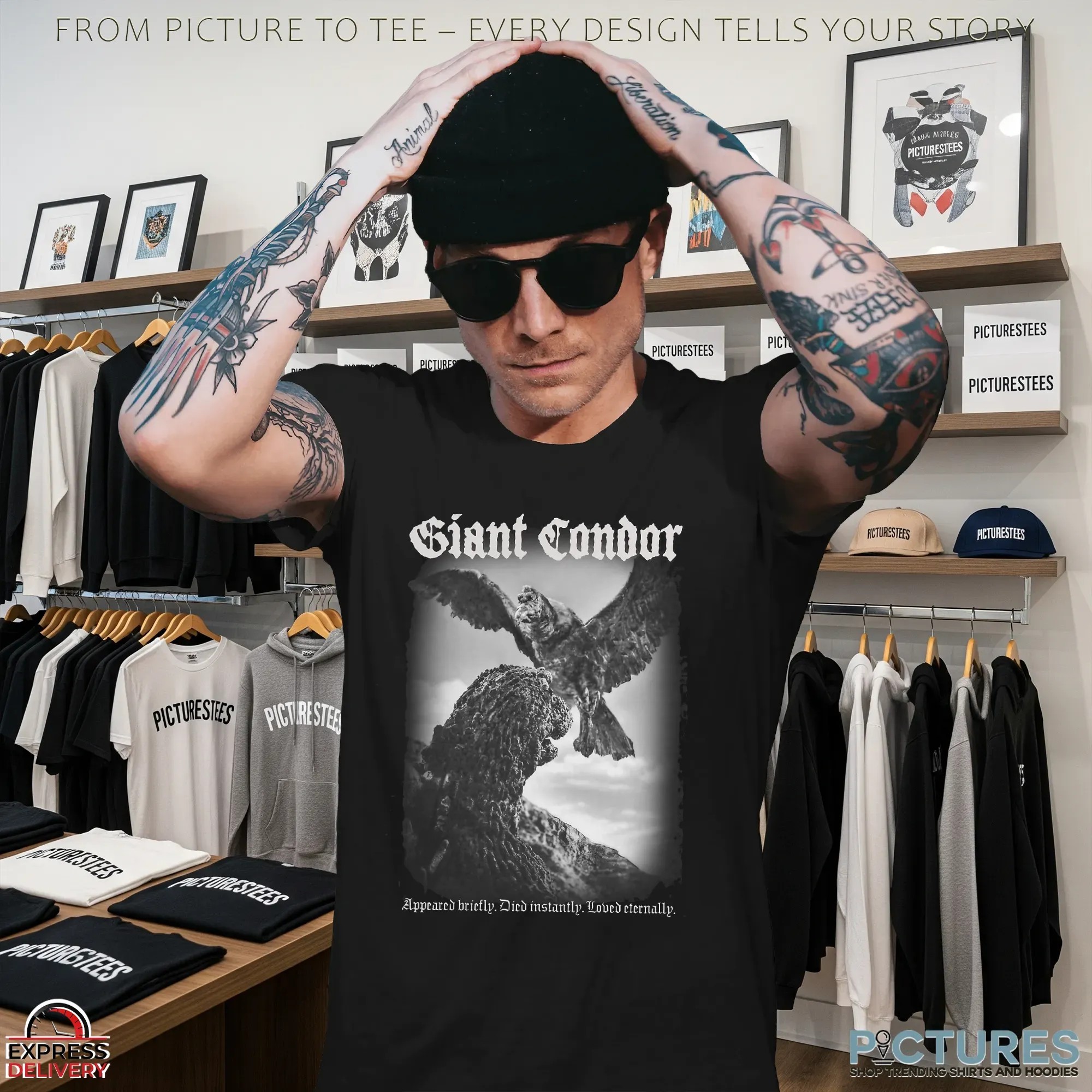 Godzilla Giant Condor Appeared Briefly Died Instantly Loved Eternally T Shirt