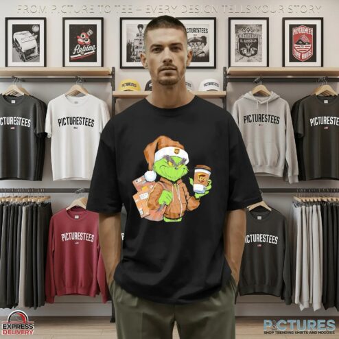 Grinch Delivering UPS Merry Christmas T Shirt