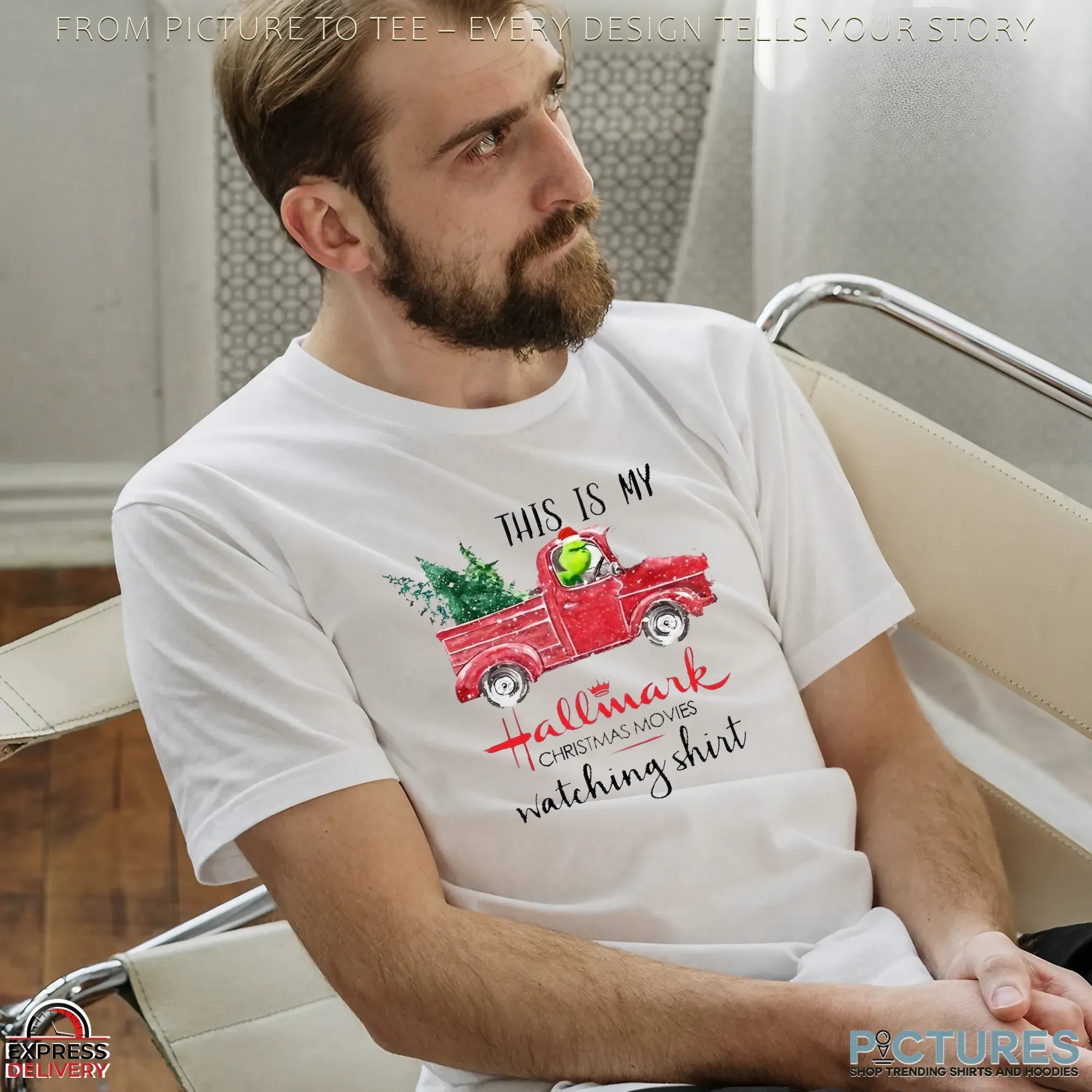 Grinch Driving Truck This Is Hallmark Christmas Movie Watching T Shirt